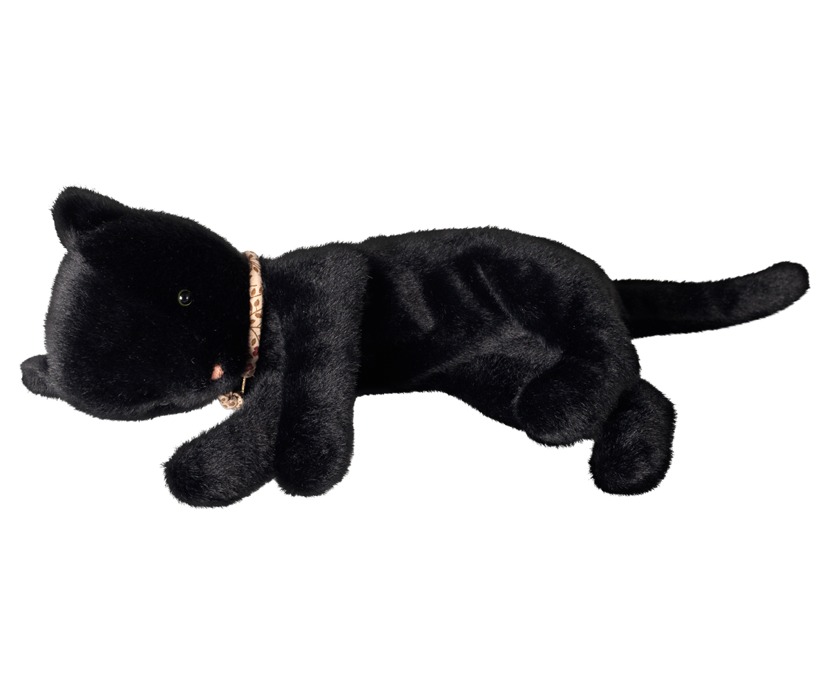 Maileg - Slapend Kitten Knuffel, Medium - Zwart