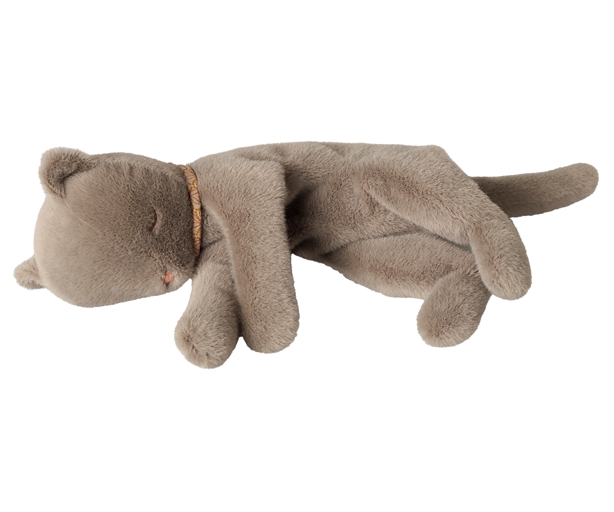 Maileg - Slapend Kitten Knuffel, Medium - Grijs