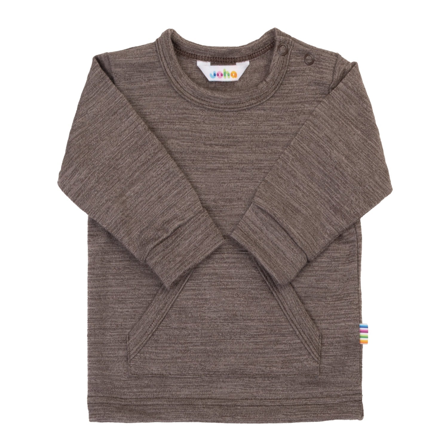 Joha - Wol Shirt Lange Mouwen - Donkerbruin