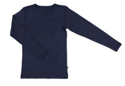 Joha - Wol/Zijde Shirt Lange Mouwen - Marineblauw