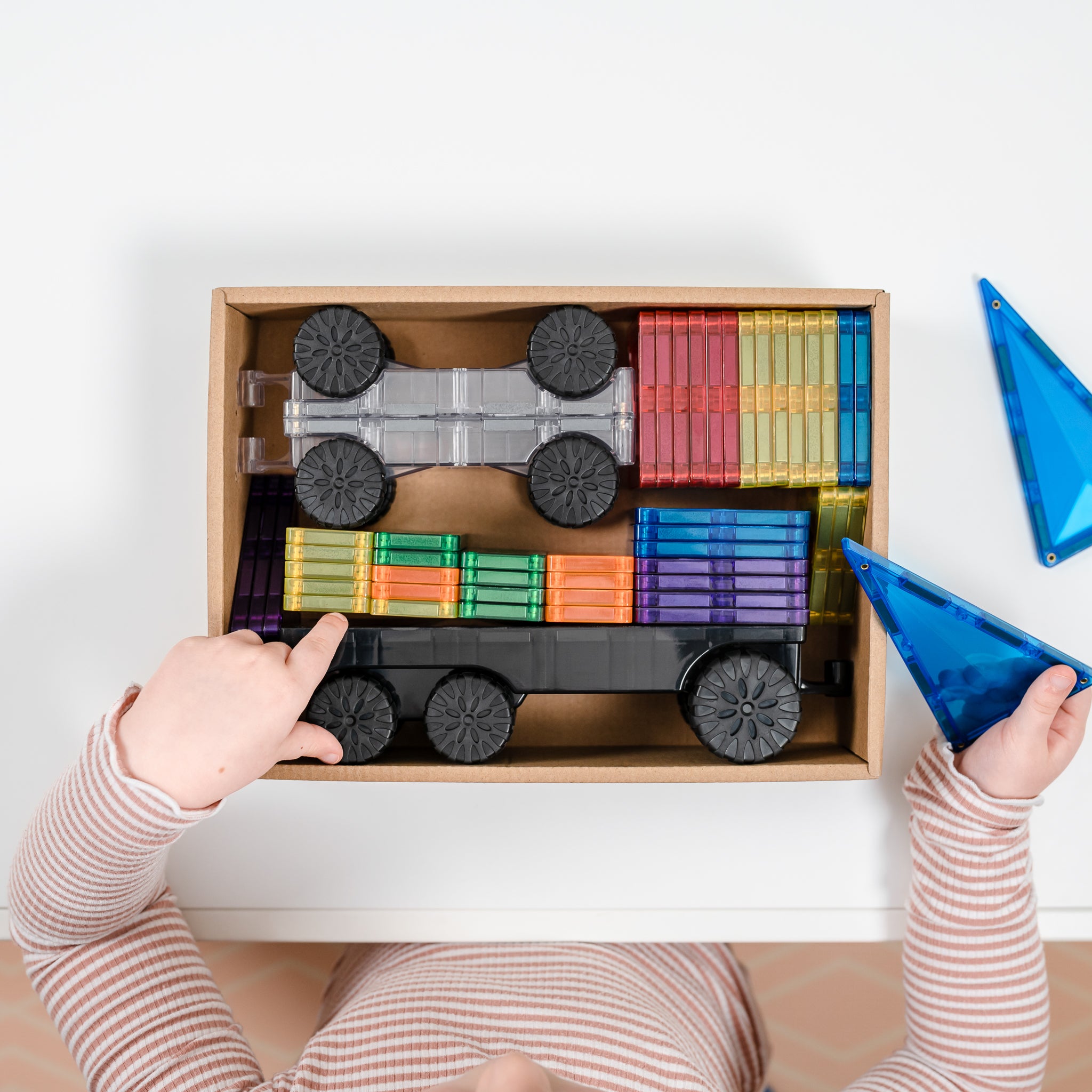 CONNETIX - Rainbow Transport 50 stuks - magnetisch constructiespeelgoed