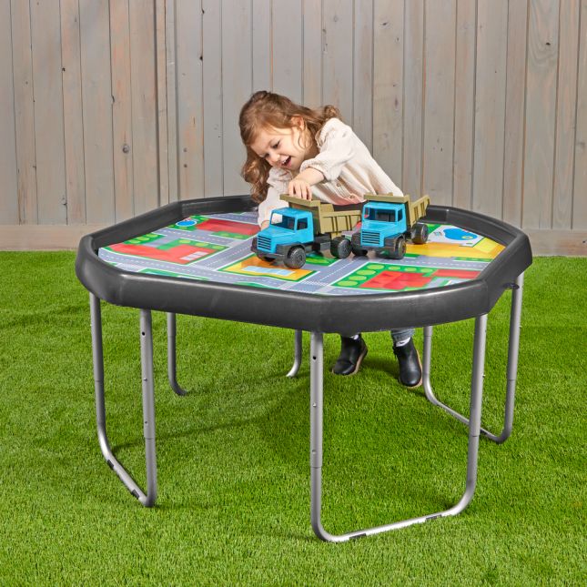 Tuff Tray 100cm Speelmat - Vilten Mat Stad (88×88 cm)