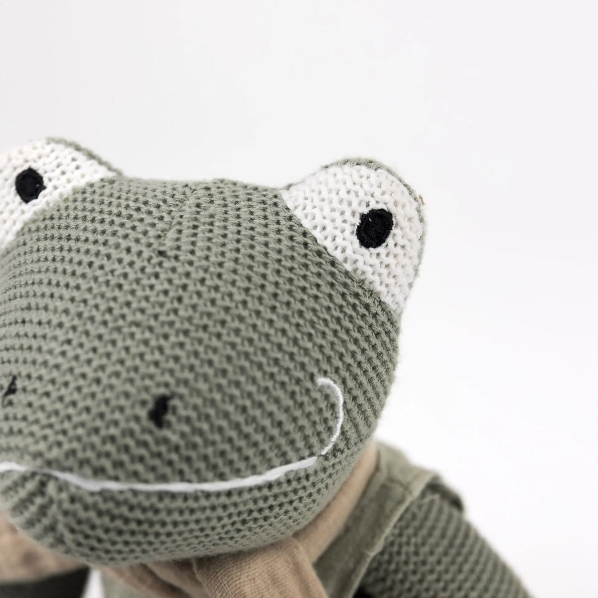 Egmont Toys - Gebreide kikker Jeremy met rammelaar
