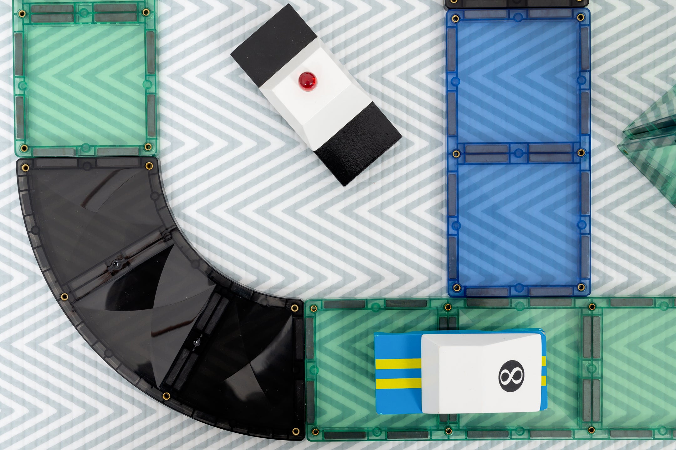 CONNETIX - Ramps & Intersections Pack 16 stuks - magnetisch constructiespeelgoed