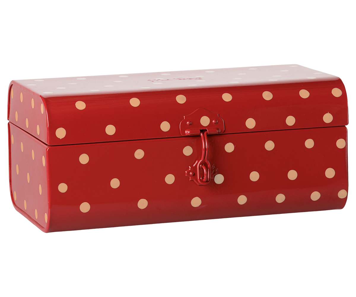 Maileg - Opbergkoffertje Klein - Rood met Vakje