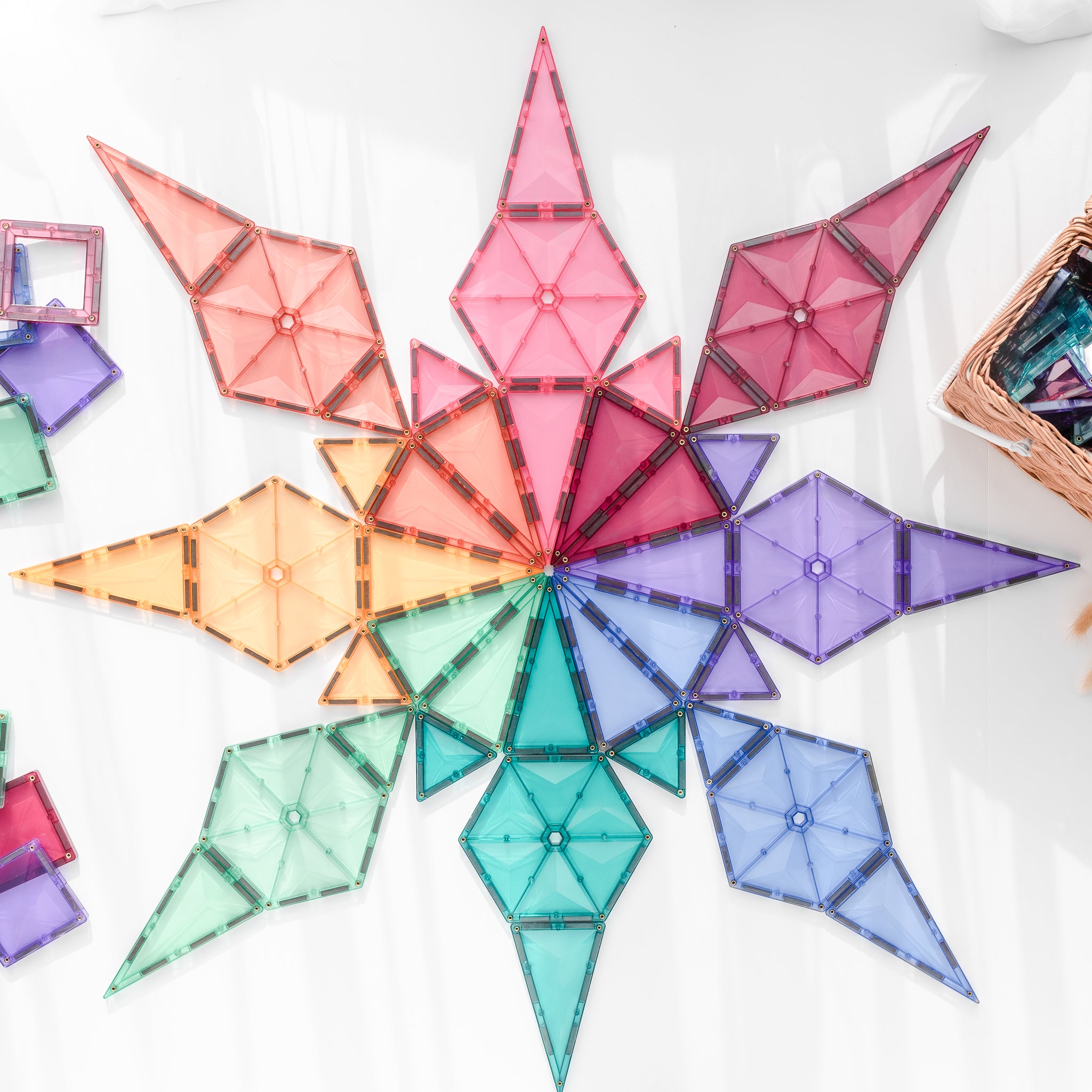 CONNETIX - 40delig Pastel Geometry Pack - magnetisch constructiespeelgoed