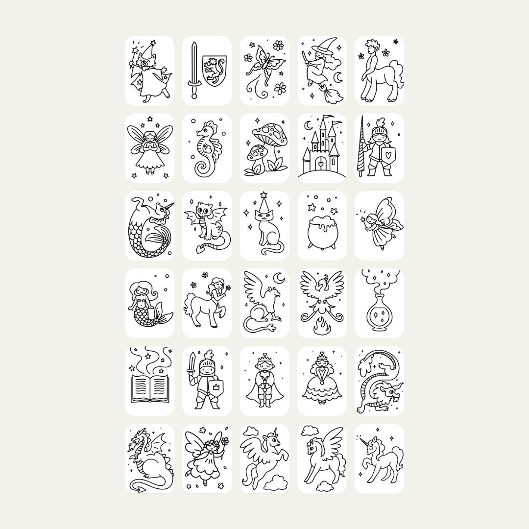 Kidywolf - Kidydraw-mini refill navulling - 60 kaarten One upon a Time & Animals