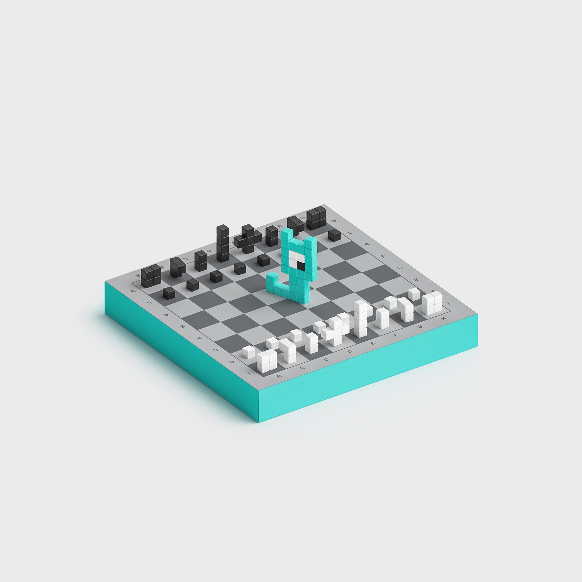 Pixio - Boardgame Pixel Art Chess - 70 magneetblokjes