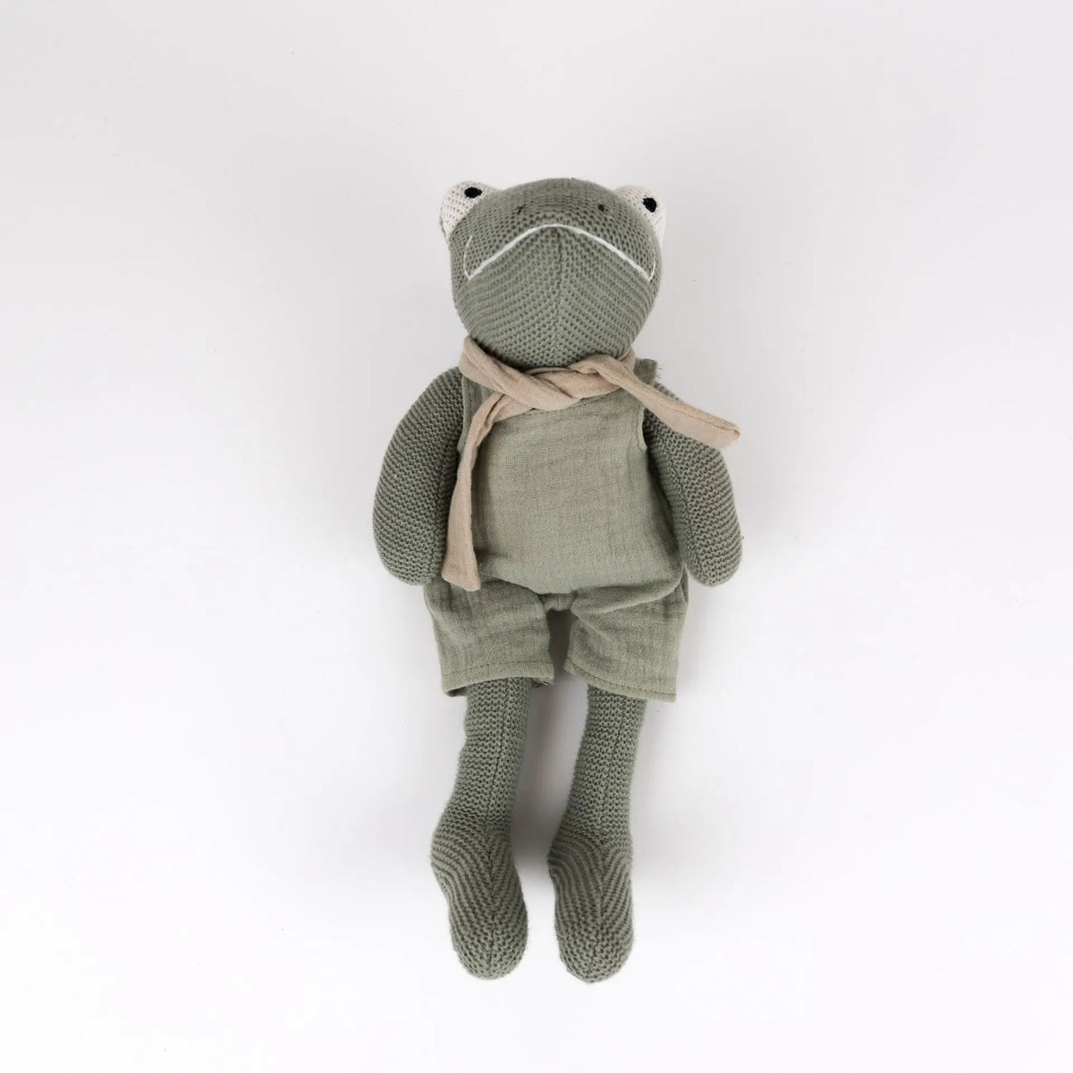 Egmont Toys - Gebreide kikker Jeremy met rammelaar