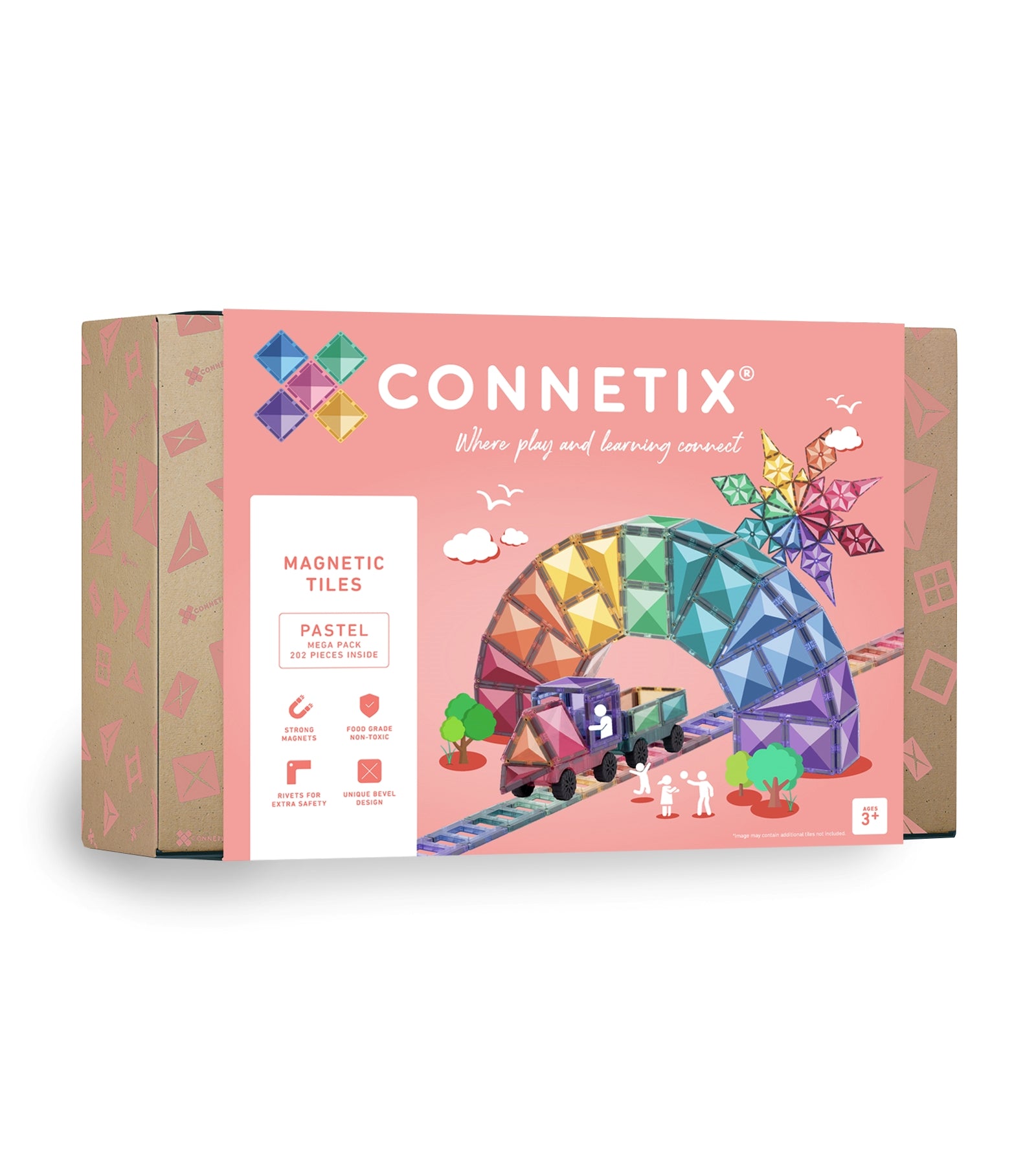 CONNETIX - Mega Pack Pastel 202 stuks - magnetisch constructiespeelgoed
