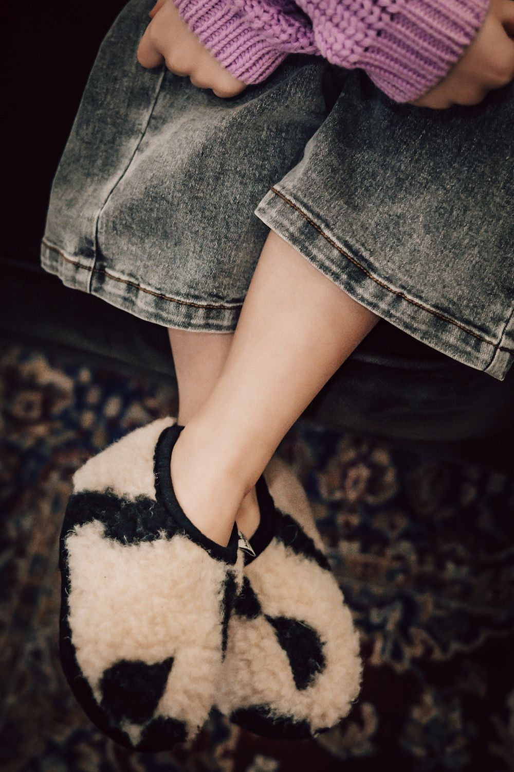 Alwero - Cloudlet Ballerina Sloffen 100% wol (maat 21-34) Gepard