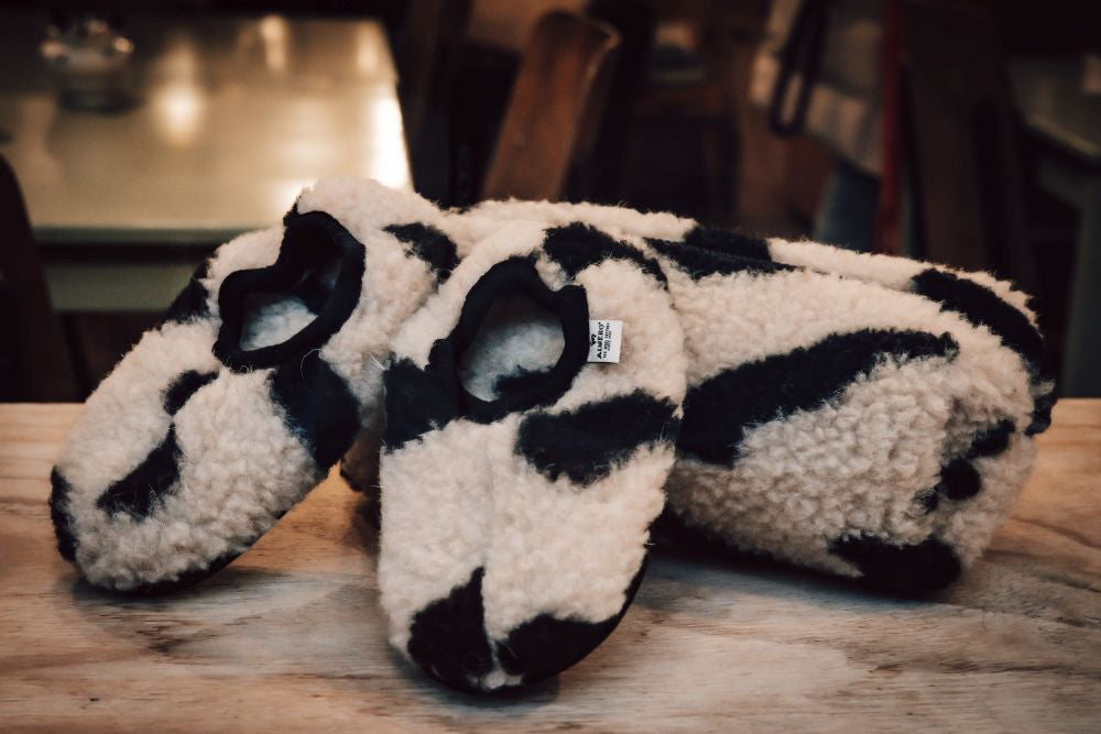 Alwero - Cloudlet Ballerina Sloffen 100% wol (maat 21-34) Gepard