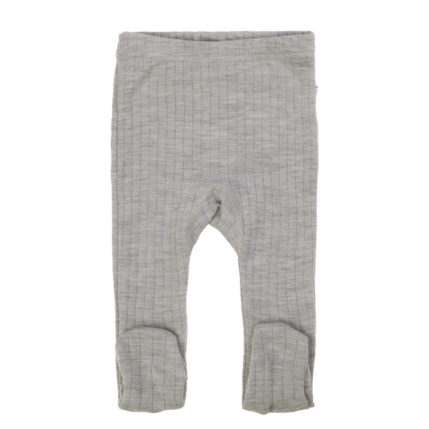 Joha - Wol Legging met Voetjes - Lichtgrijs Mélange