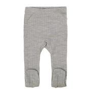Joha - Wol Legging met Voetjes - Lichtgrijs Mélange