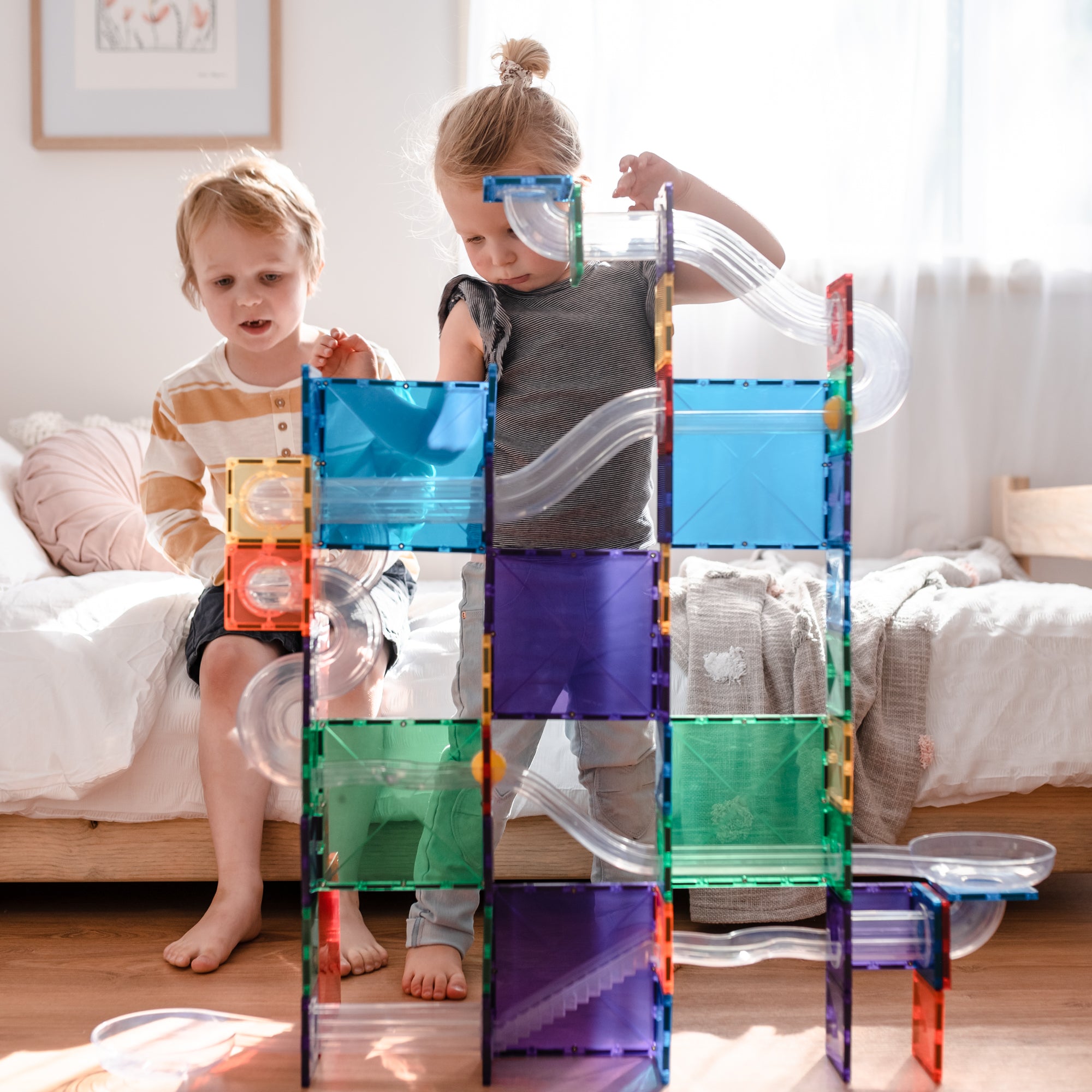 CONNETIX - Ball Run Pack knikkerbaan 92 stuks - magnetisch constructiespeelgoed