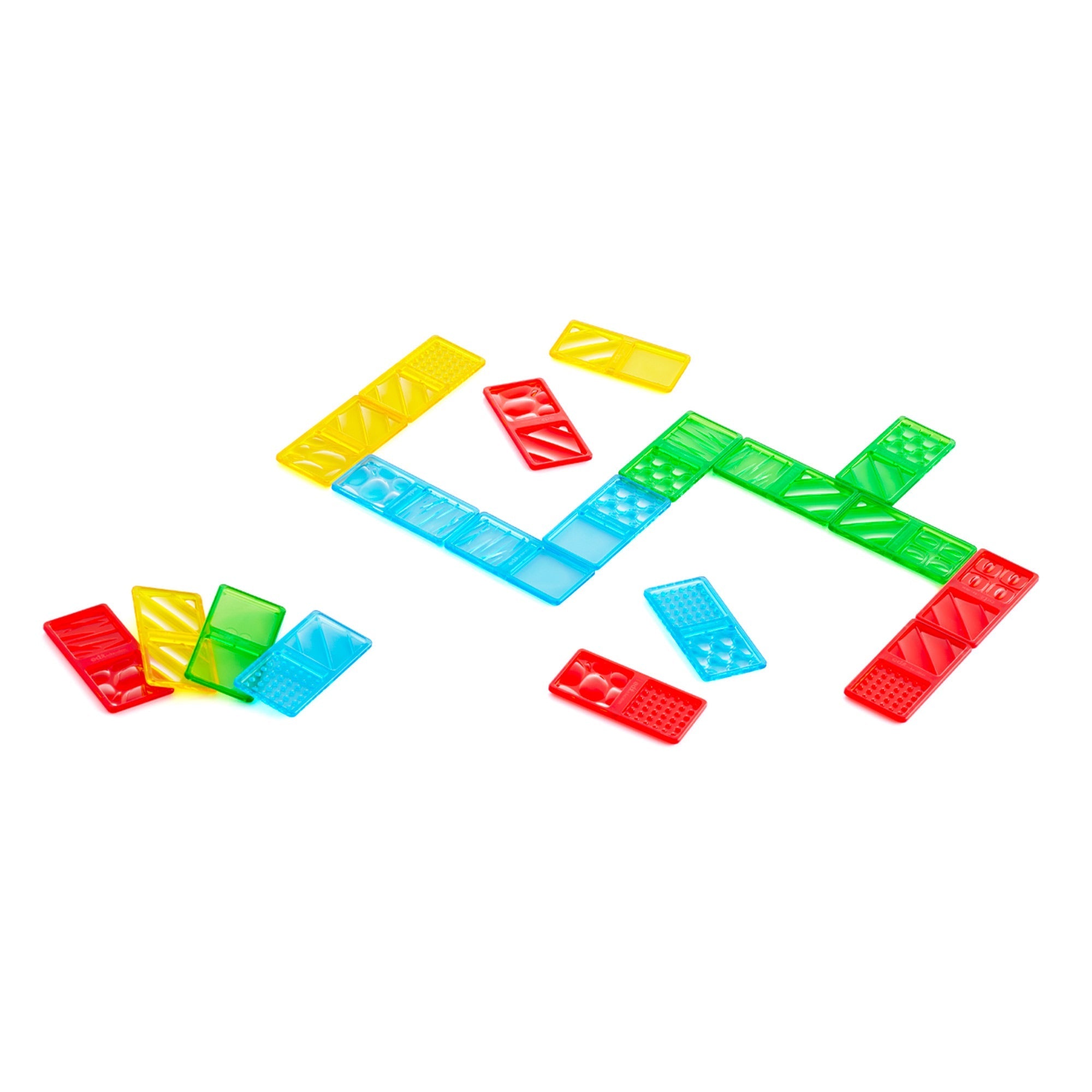 Edx Education - Doorzichtige Domino's met Textuur - Set van 112