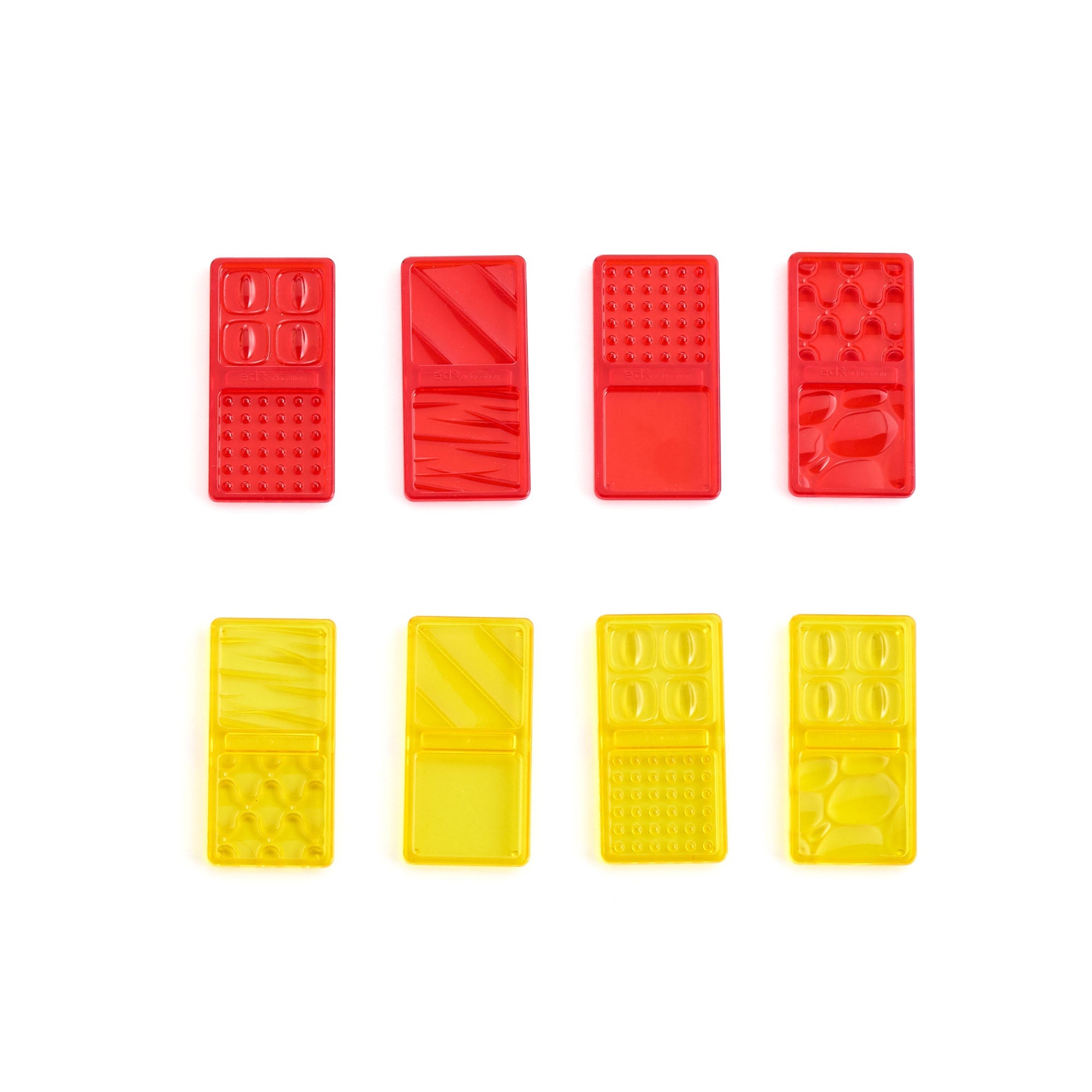 Edx Education - Doorzichtige Domino's met Textuur - Set van 112