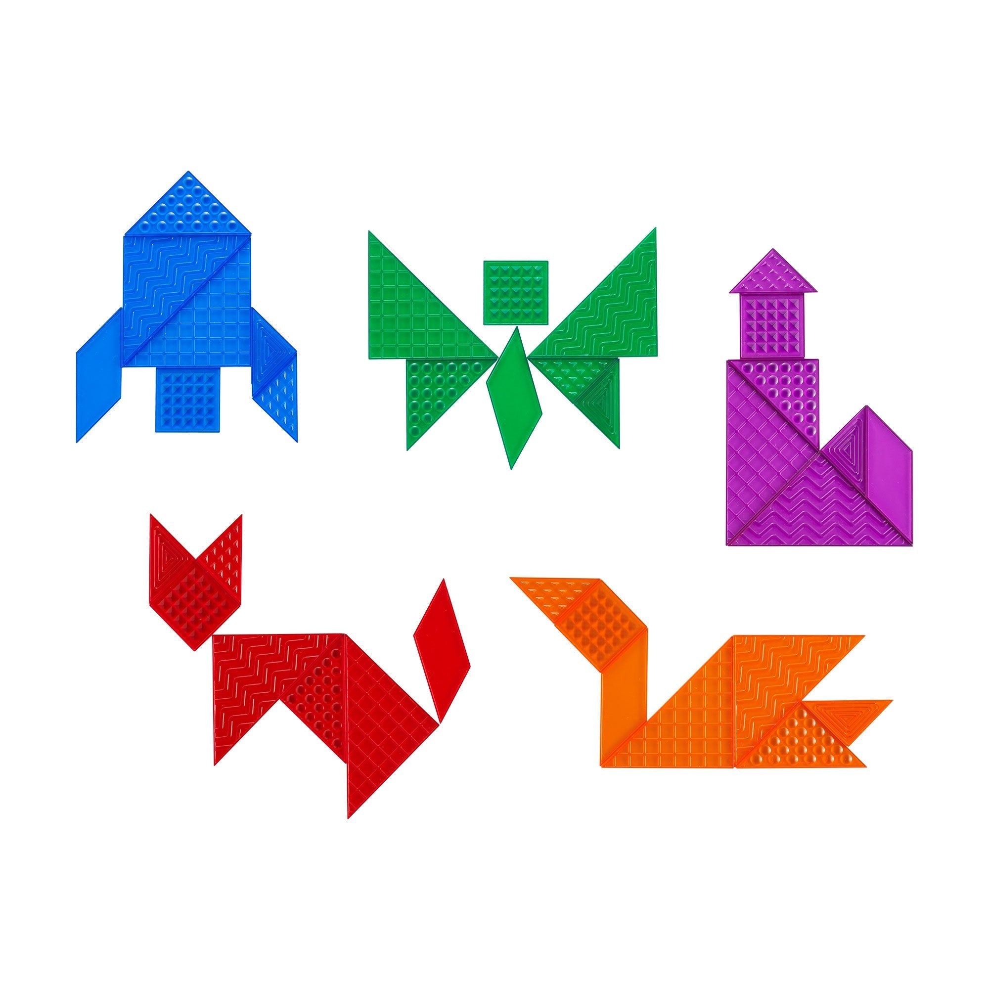Edx Education - Doorzichtige Sensorische Tangram - Set van 35 stuks