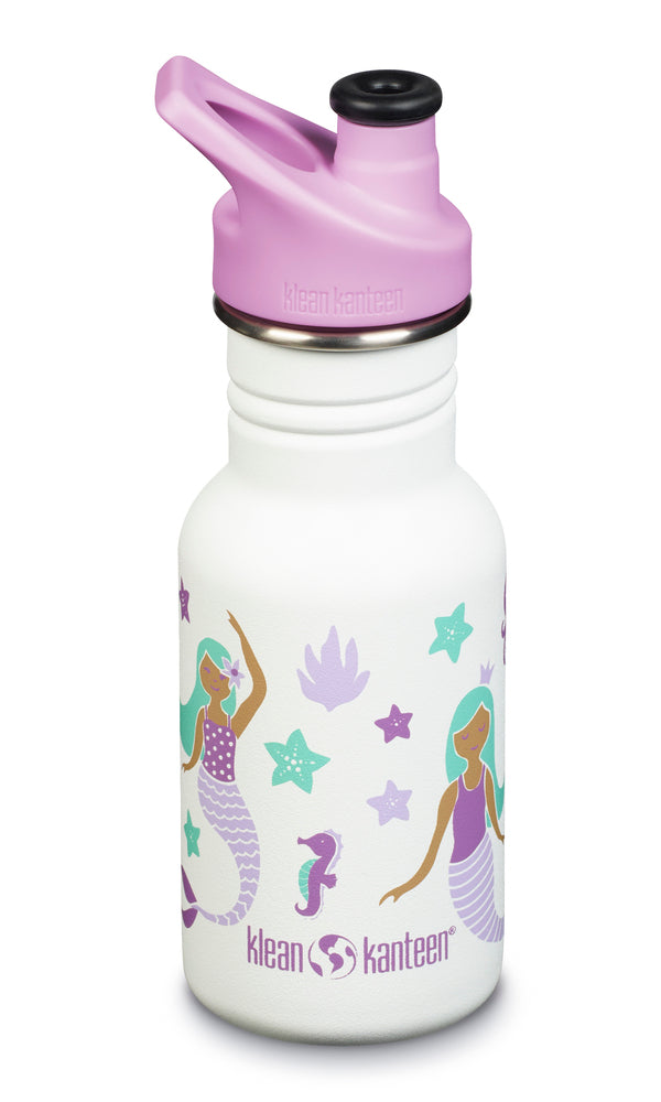 Klean Kanteen - Kinderbidon 355ml-12oz Mermaids  - Geborsteld RVS