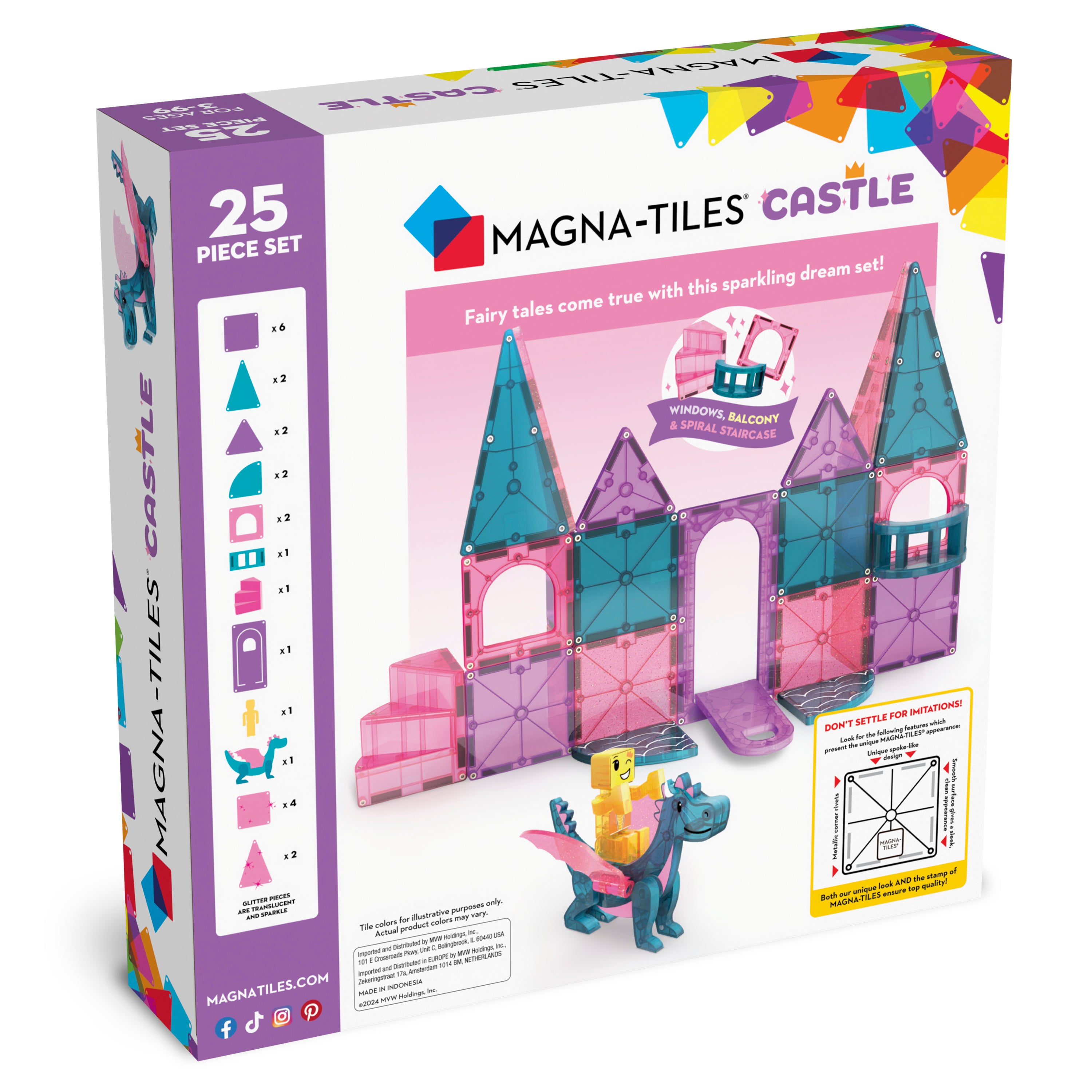 MAGNA-TILES® 25 Castle Kasteel set