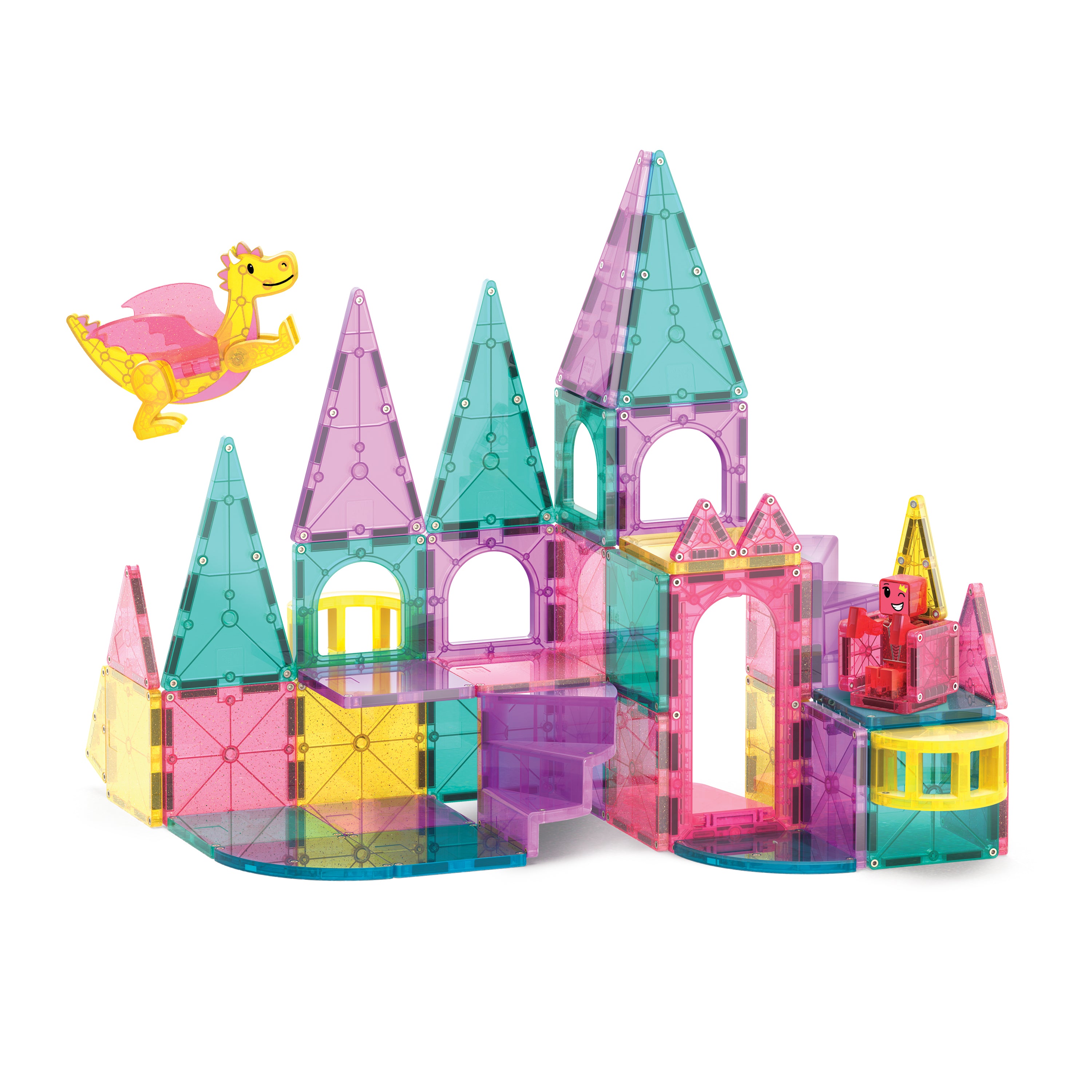 MAGNA-TILES® 48 Castle Deluxe DLX Kasteel set met 8 microMAGS