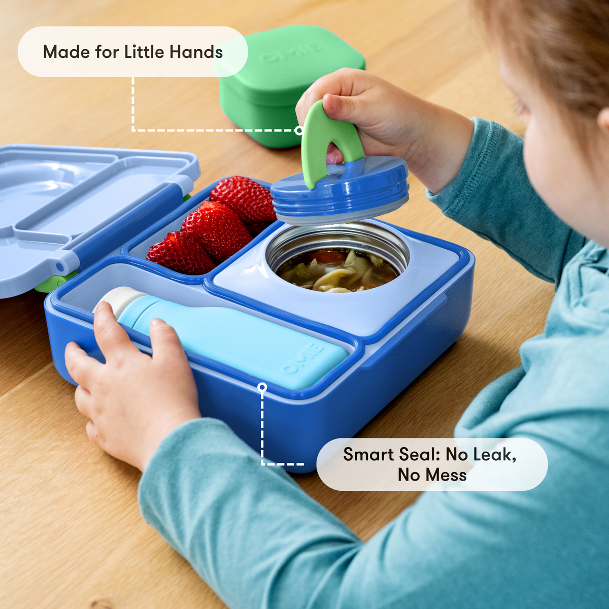 OmieBox Sea Blue van bovenaf