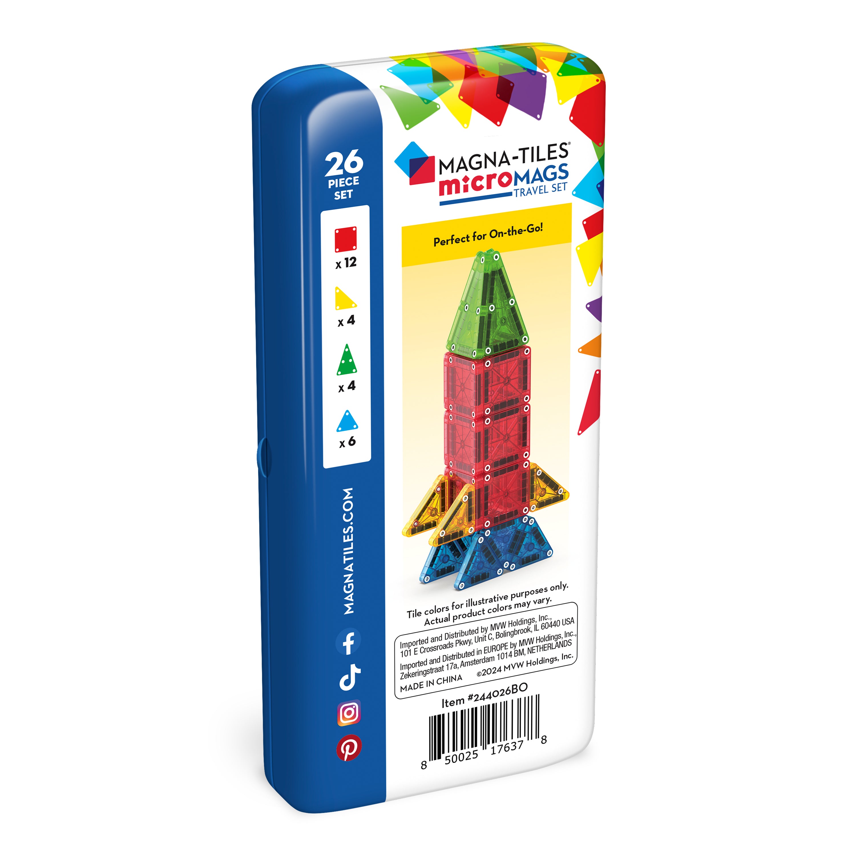 MAGNA-TILES® microMAGS Travel Set 26-delig