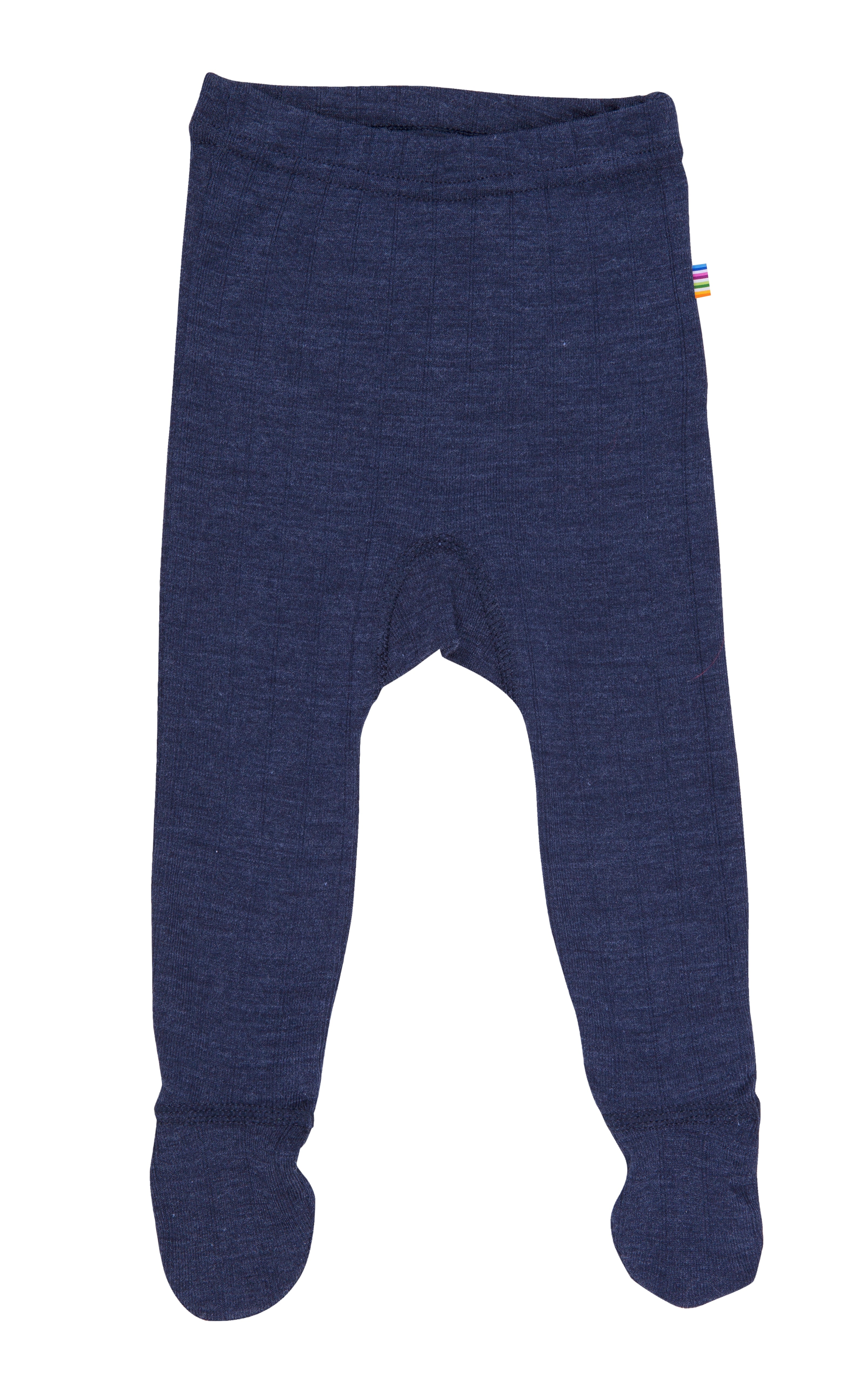 Joha - Wol/Zijde Legging met Voetjes - Marineblauw
