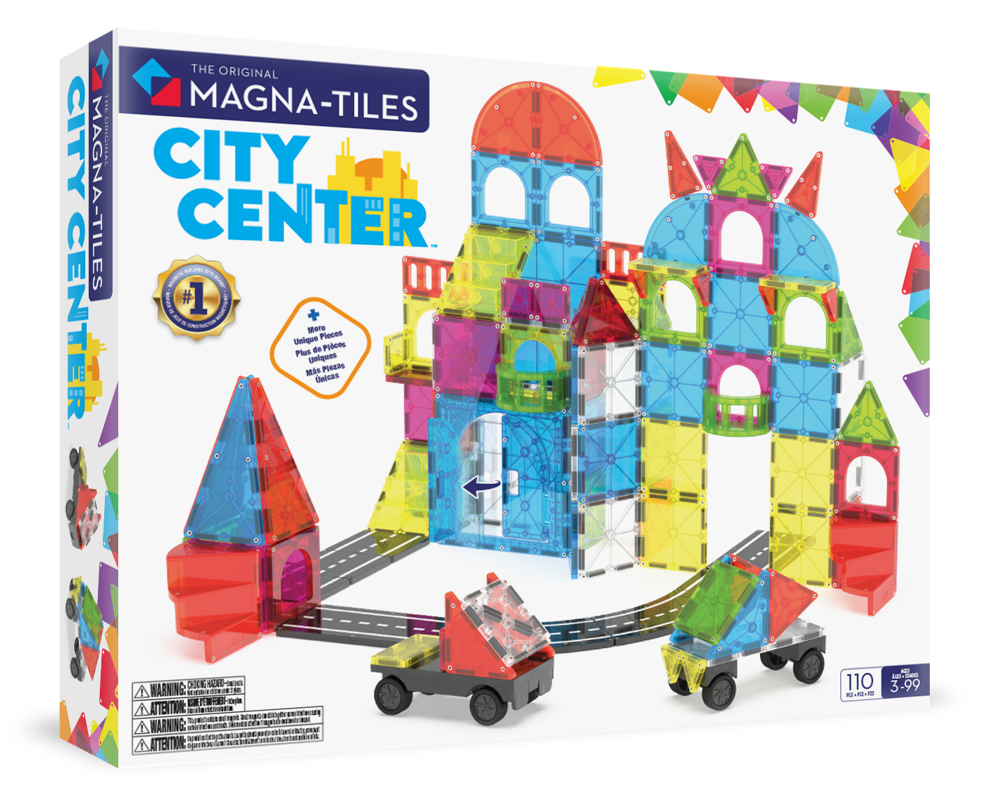 MAGNA-TILES® City Center met microMAGS (110 stuks)