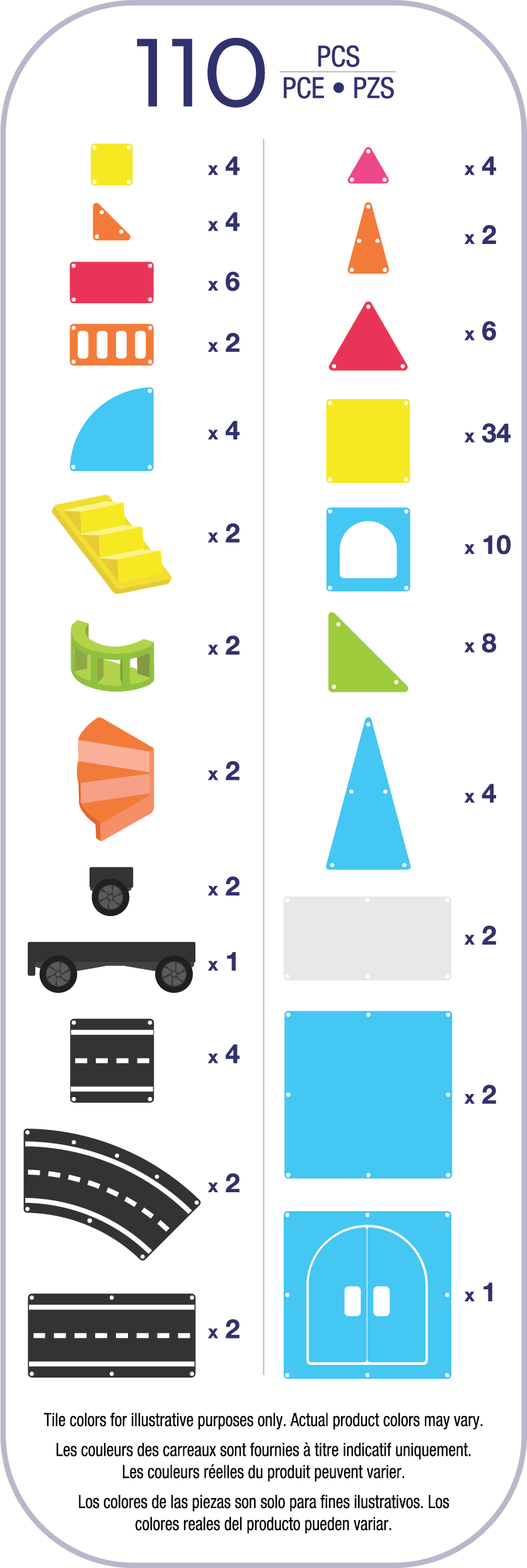 MAGNA-TILES® City Center met microMAGS (110 stuks)
