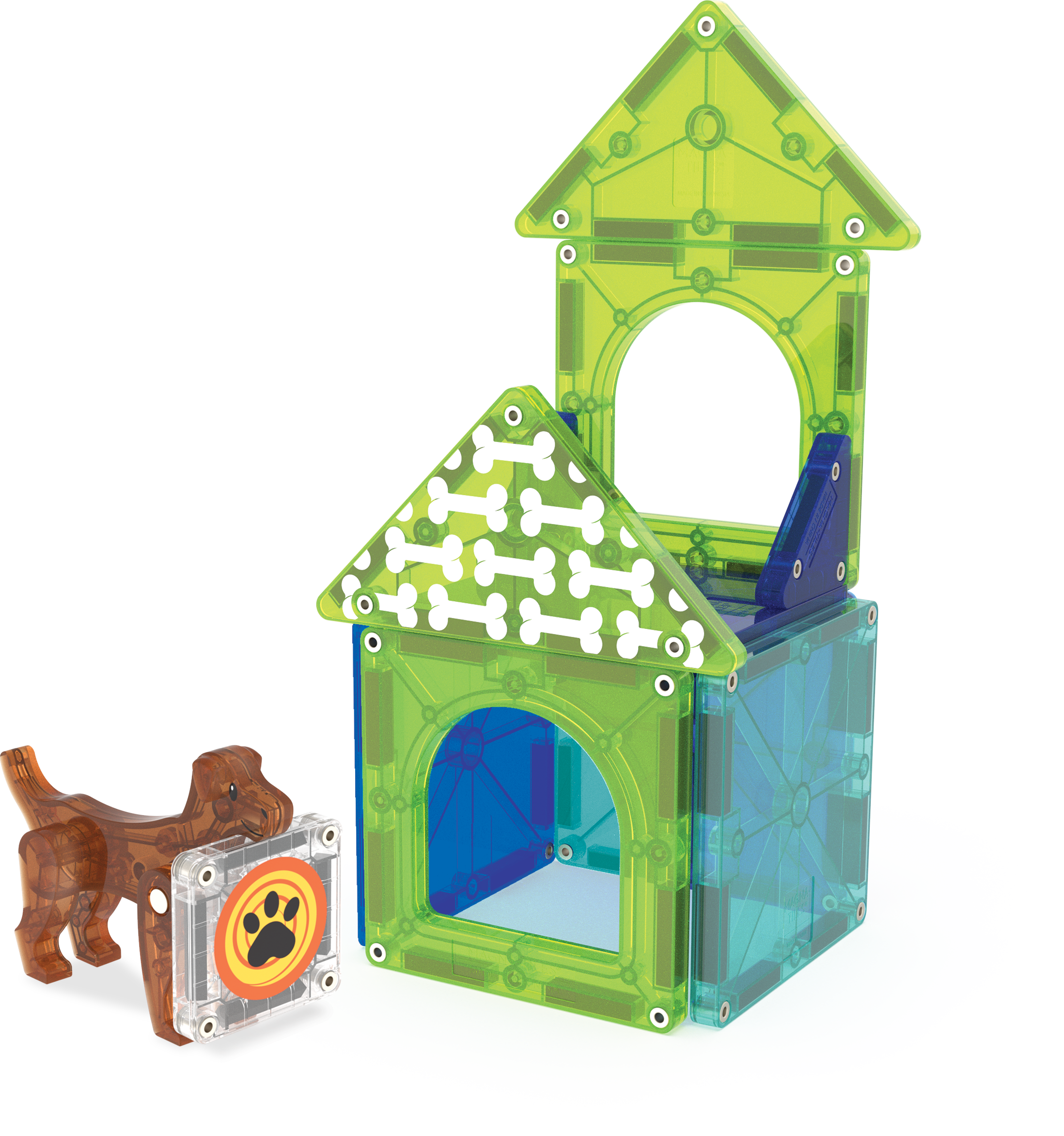 MAGNA-TILES® Dog House met microMags (13 stuks)