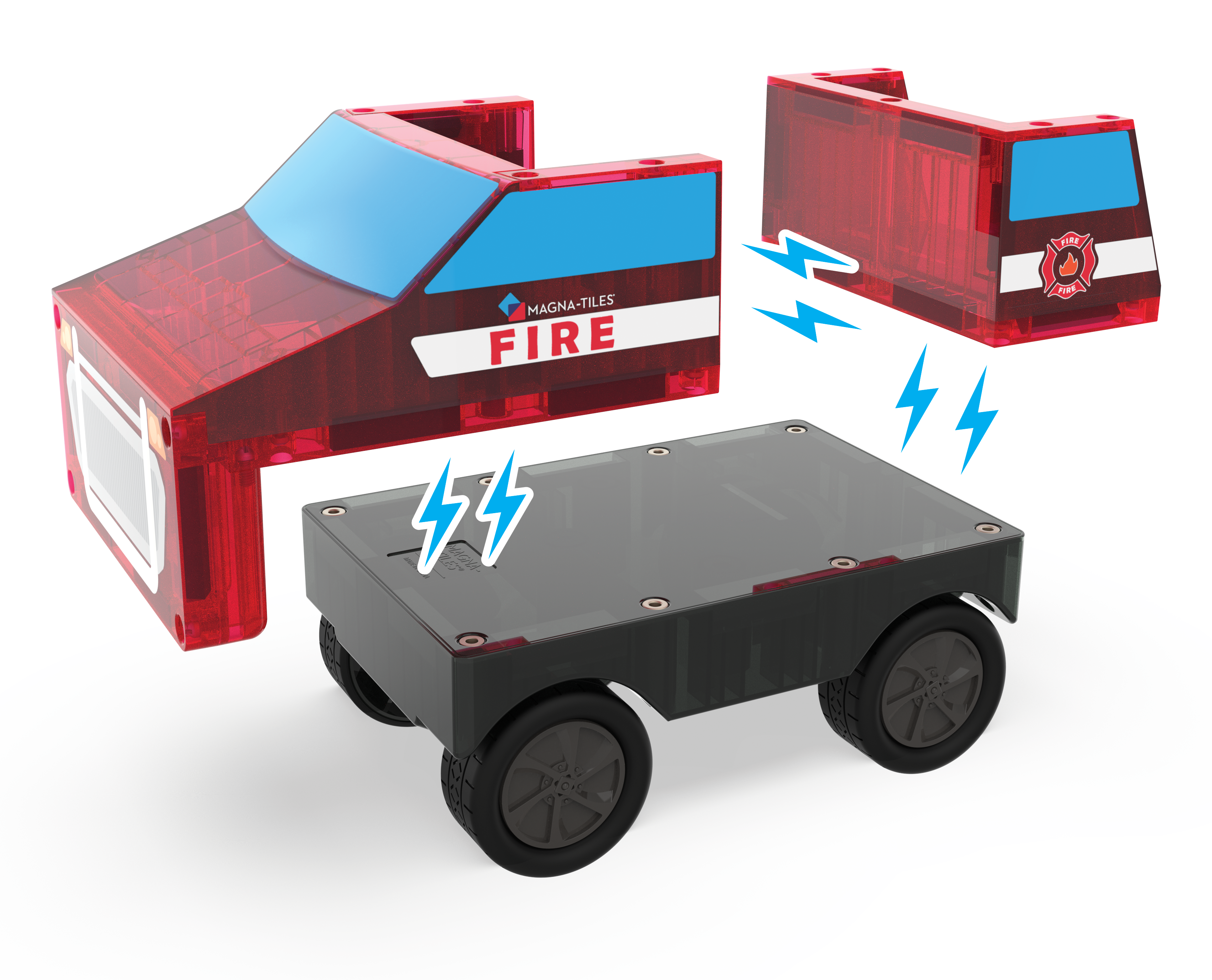 MAGNA-TILES® Fire Station met microMAGS (27 stuks)