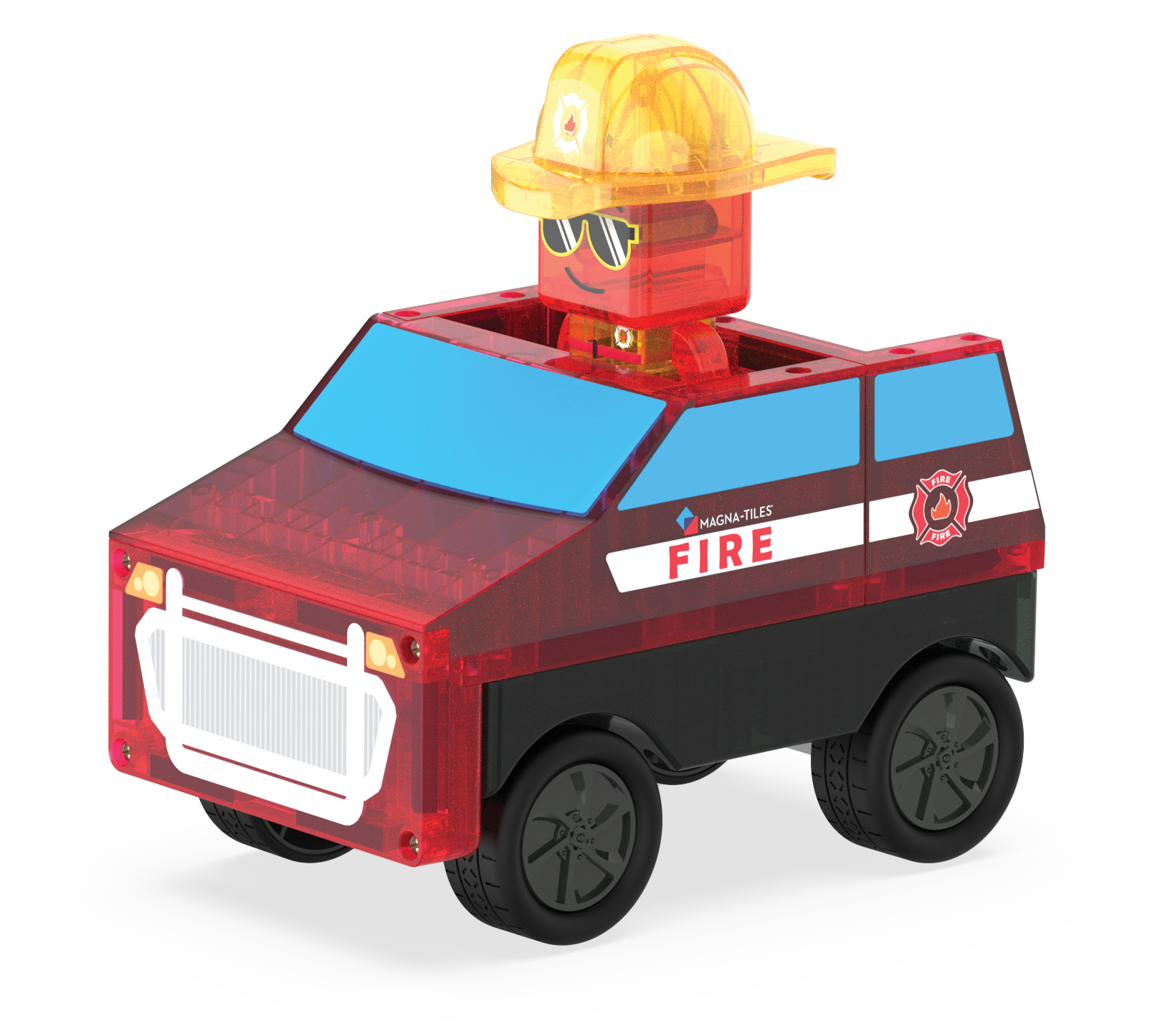 MAGNA-TILES® Fire Station met microMAGS (27 stuks)