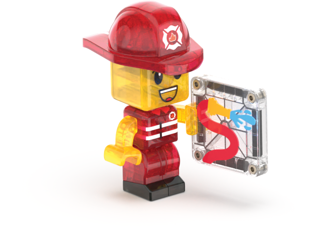 MAGNA-TILES® Fire Station met microMAGS (50 stuks)