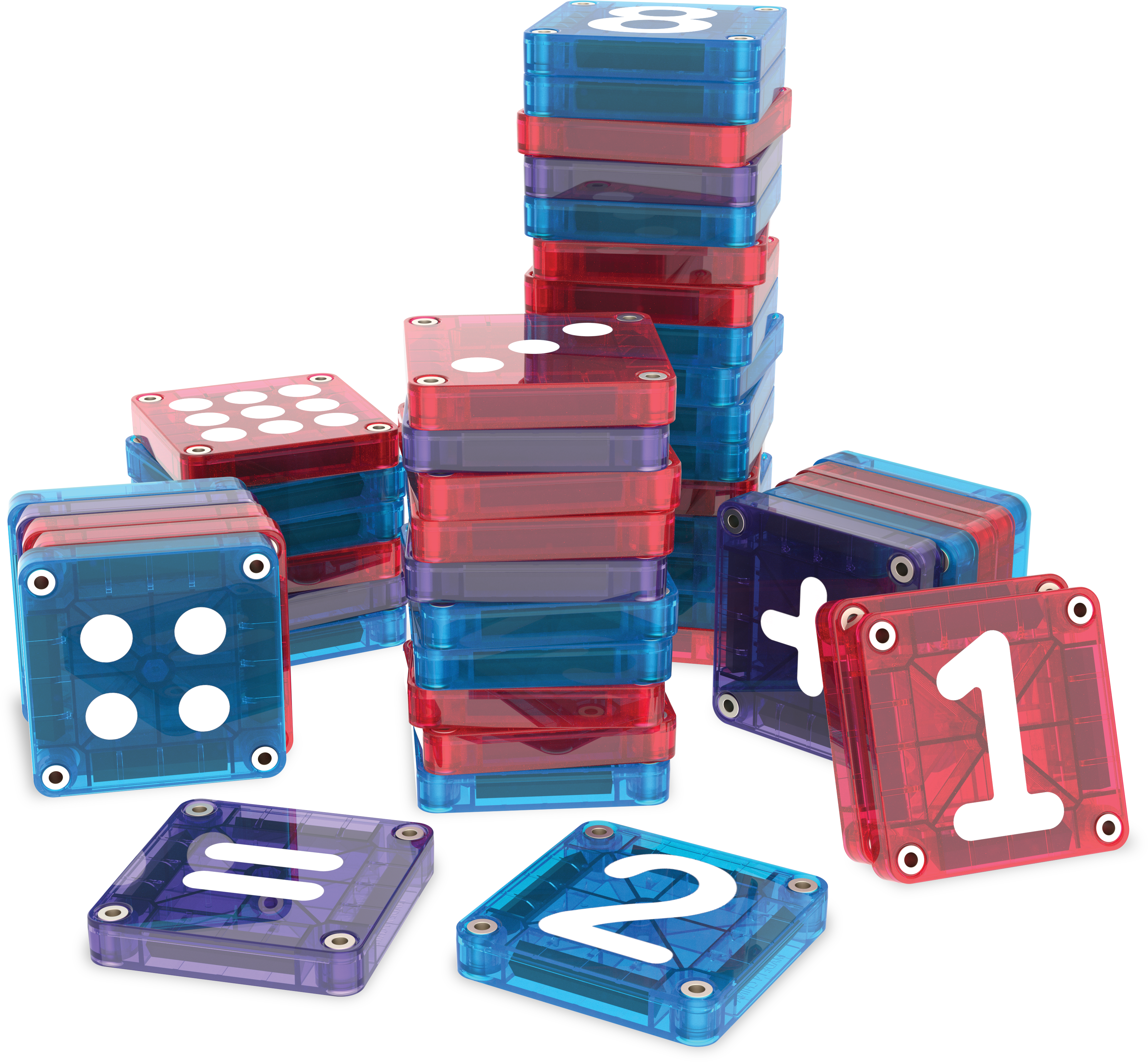 Magna-Tiles - Maison Colette - microMAGS Leernummers 56 stuks