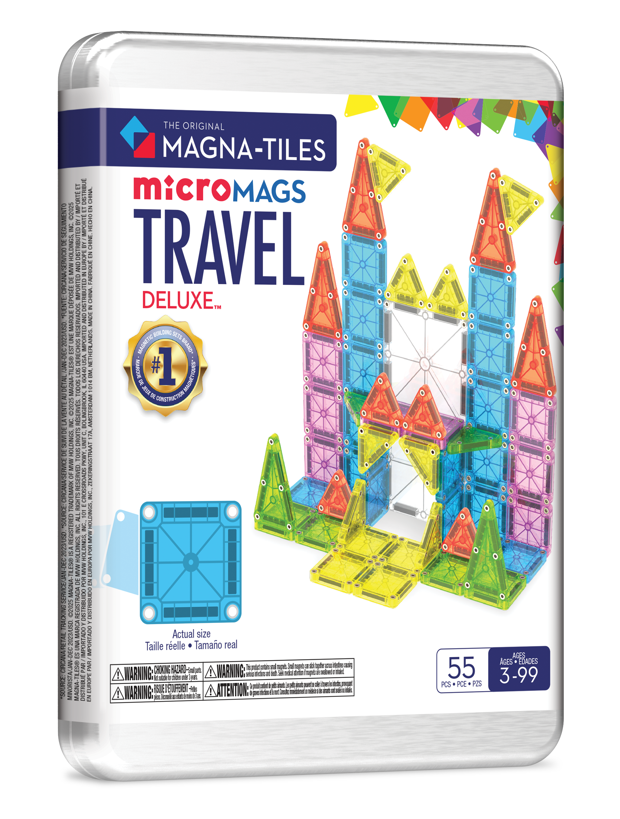 MAGNA-TILES® Travel set Deluxe MicroMags (55 stuks)