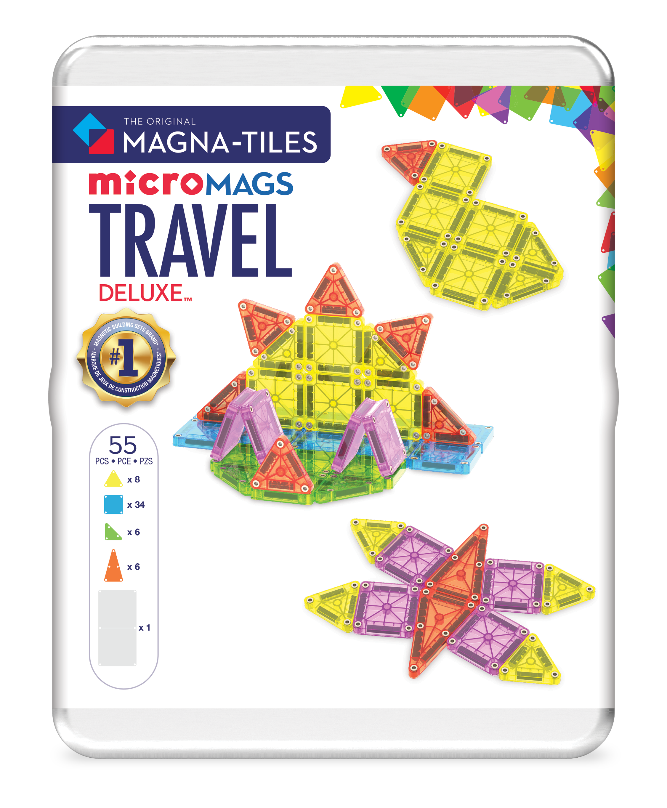 MAGNA-TILES® Travel set Deluxe MicroMags (55 stuks)