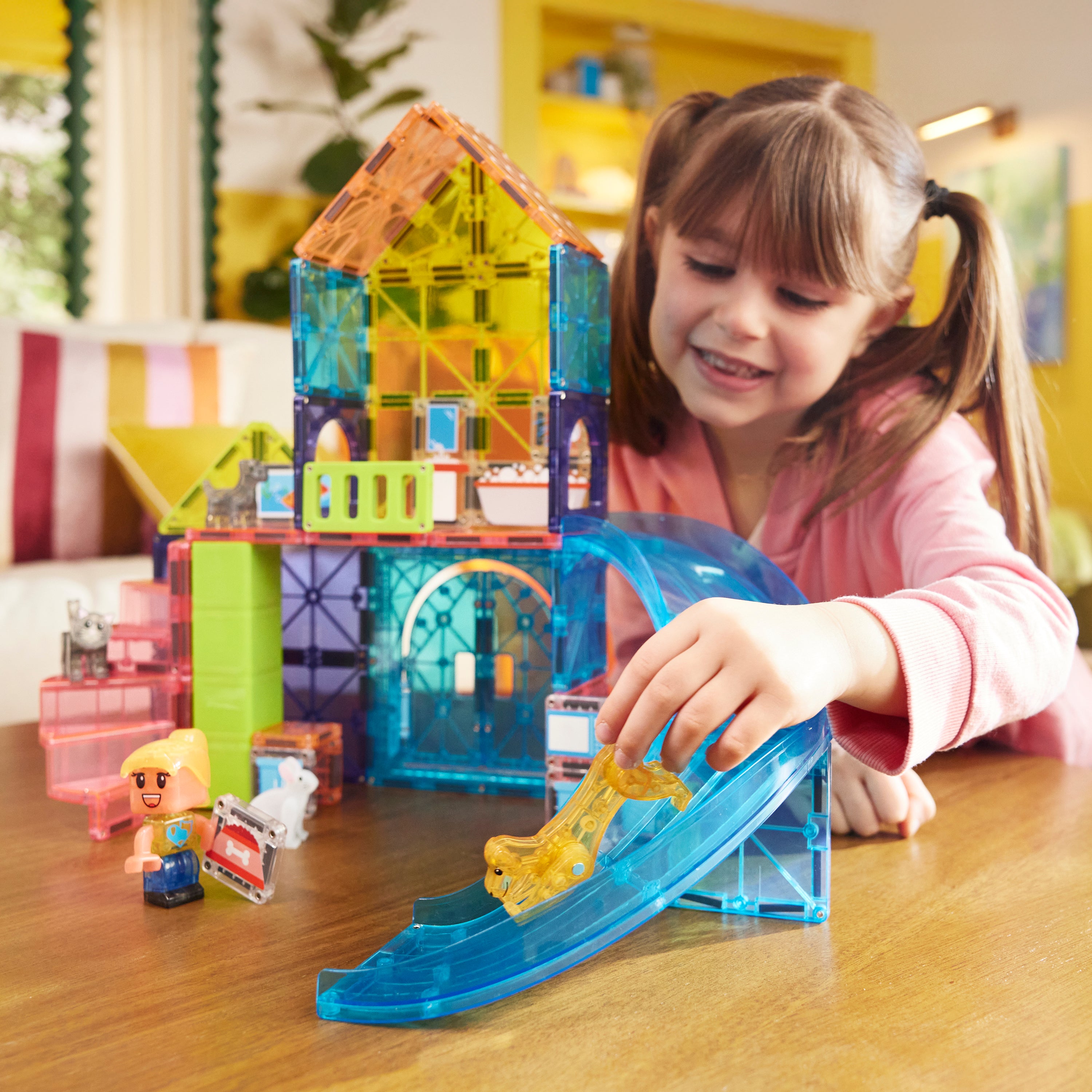 MAGNA-TILES® Pet Playhouse (50 stuks) met microMAGS en Cubes
