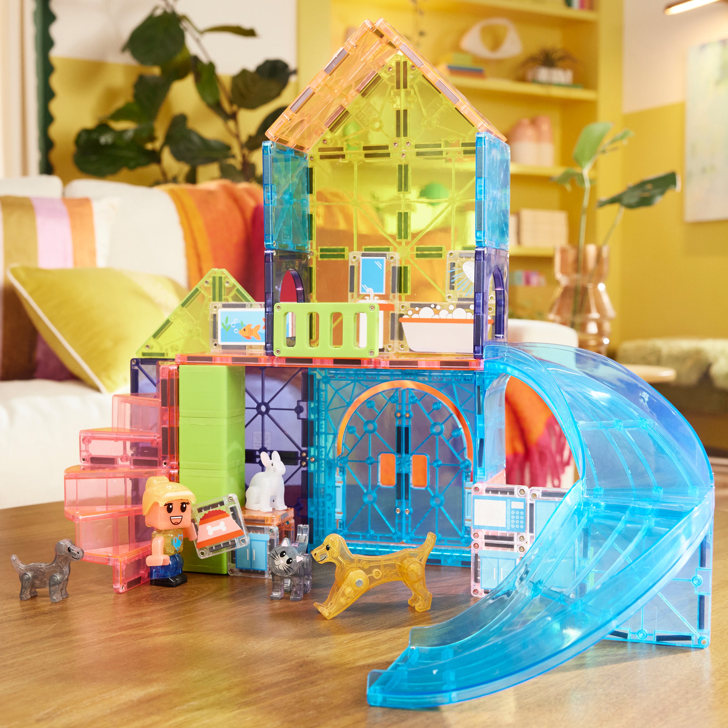 MAGNA-TILES® Pet Playhouse (50 stuks) met microMAGS en Cubes