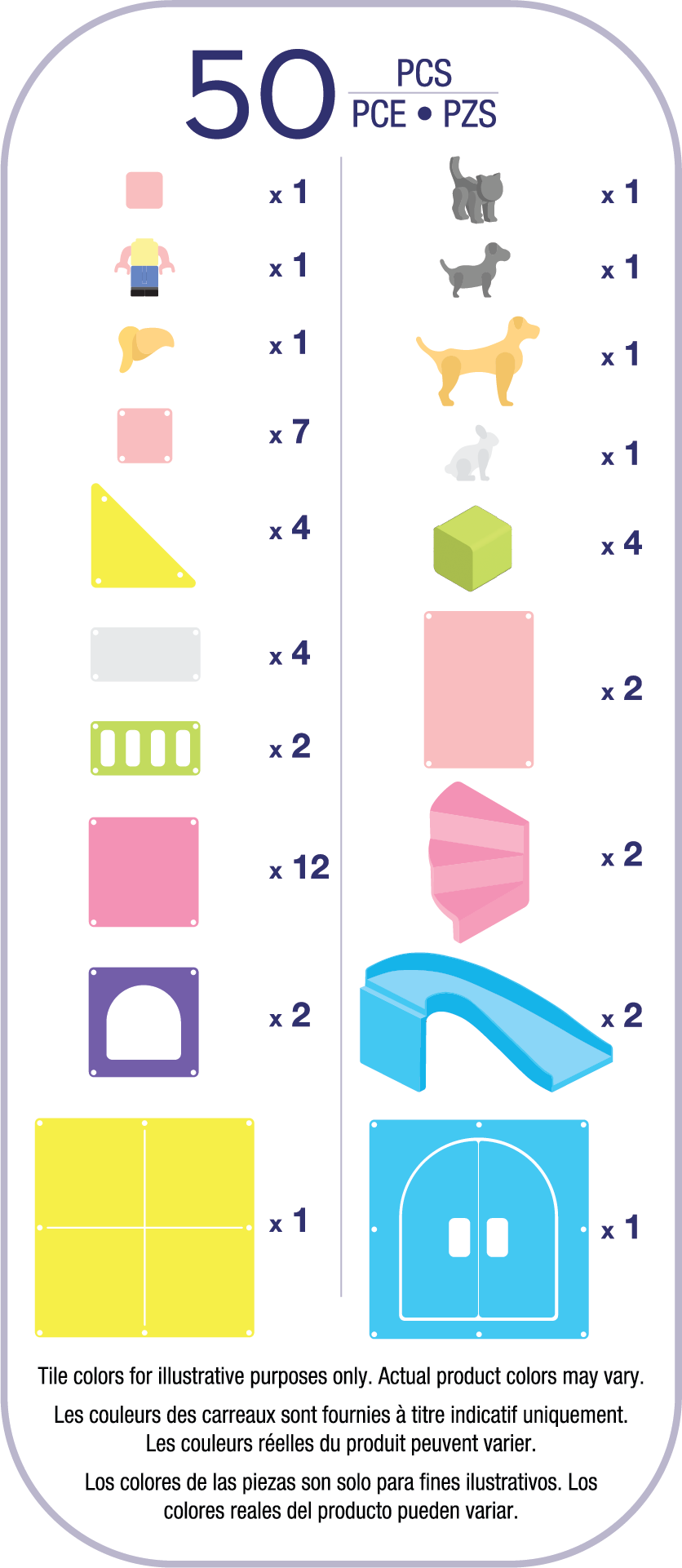 MAGNA-TILES® Pet Playhouse (50 stuks) met microMAGS en Cubes