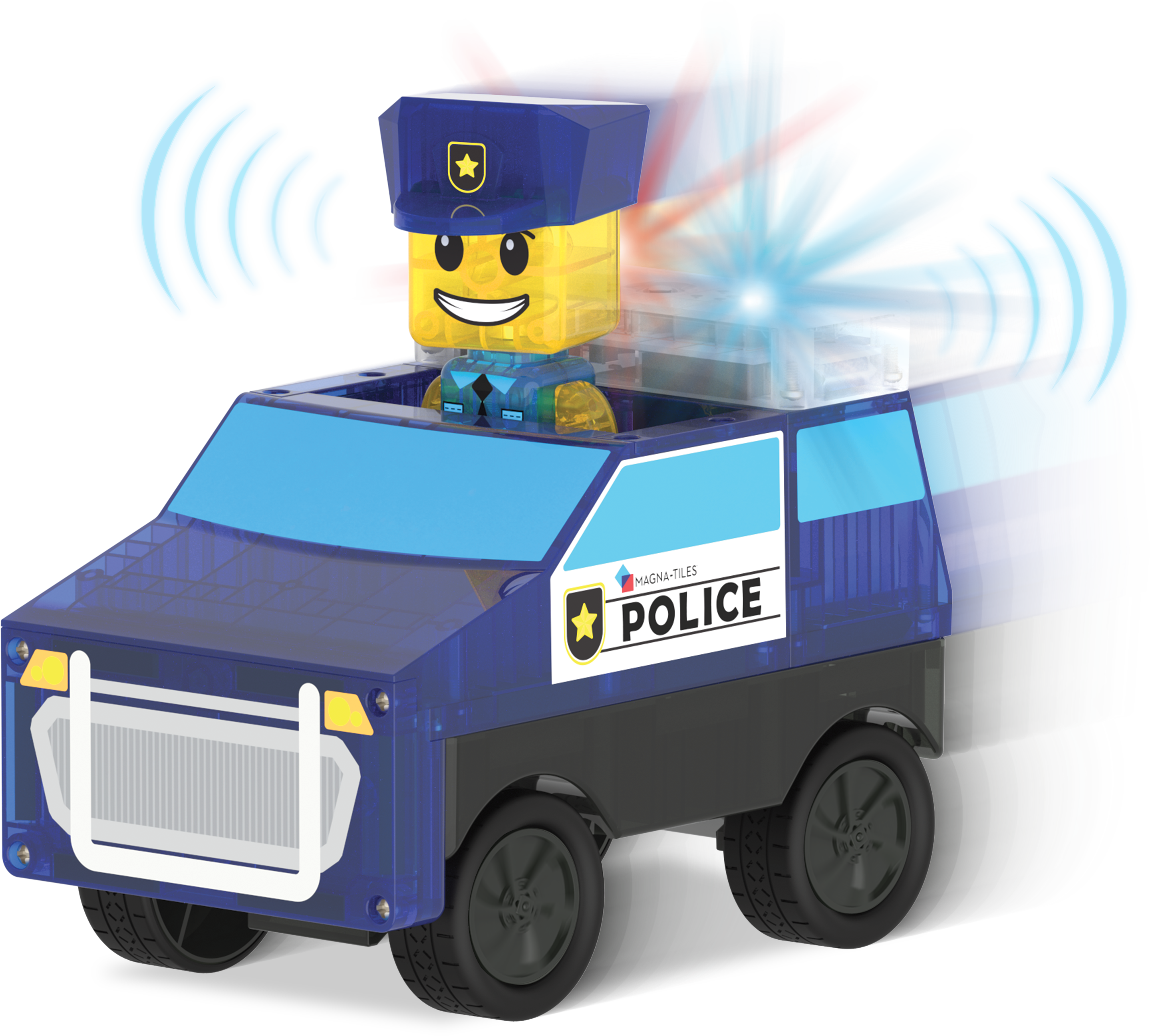 MAGNA-TILES® Police Station met microMAGS (35 stuks)