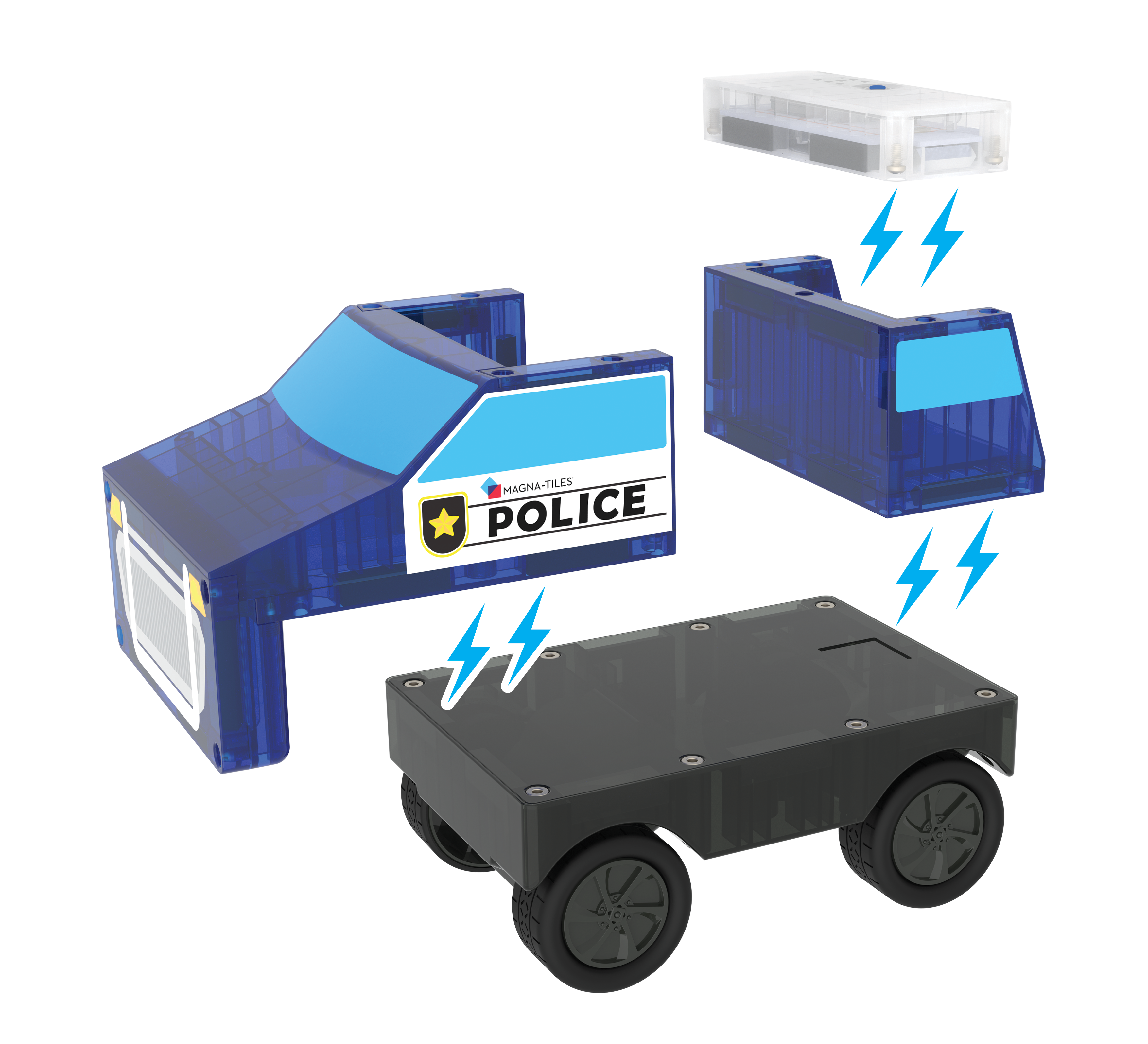 MAGNA-TILES® Police Station met microMAGS (35 stuks)