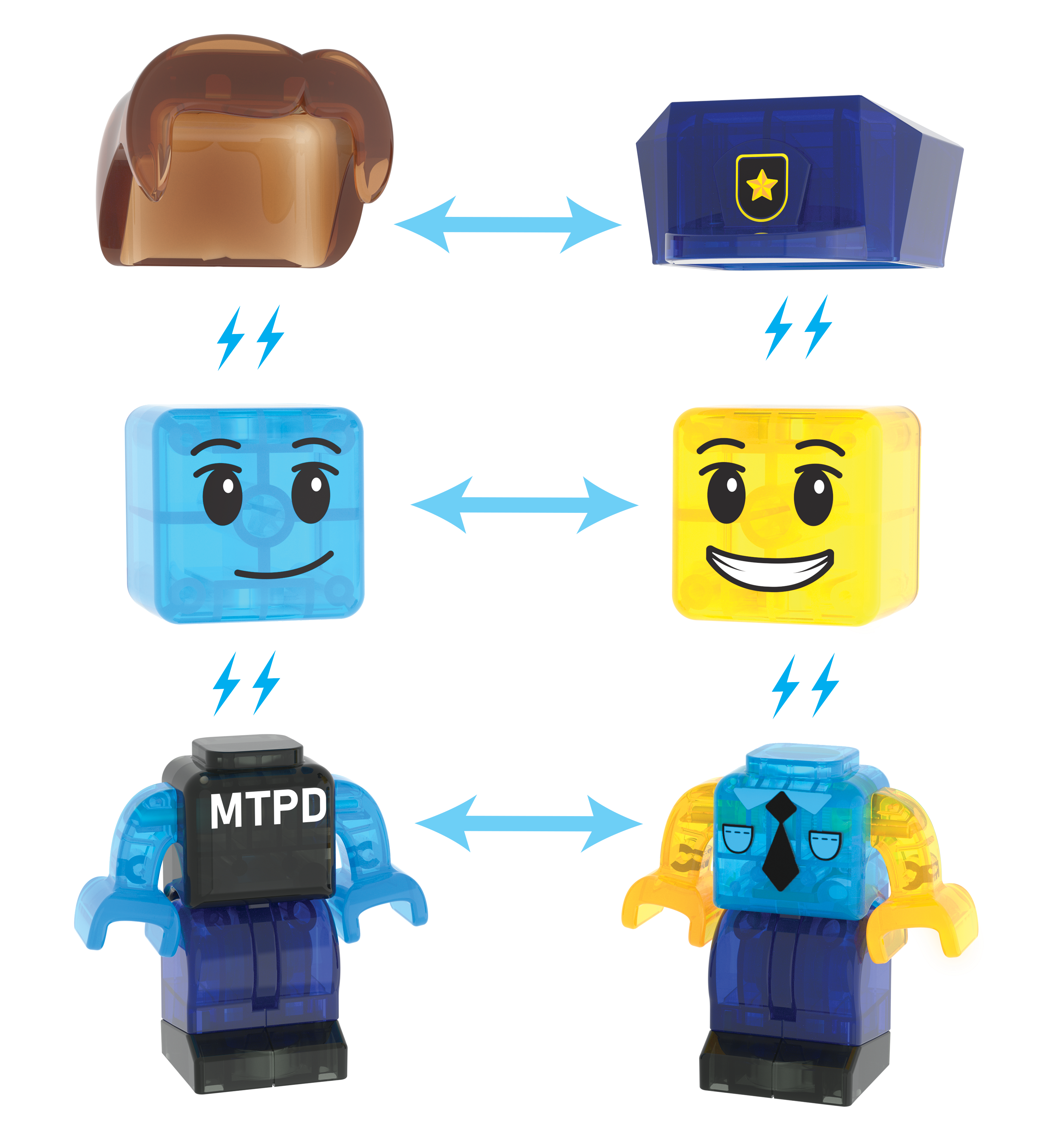 MAGNA-TILES® Police Station met microMAGS (35 stuks)