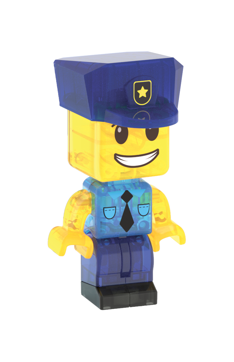 MAGNA-TILES® Police Station met microMAGS (35 stuks)