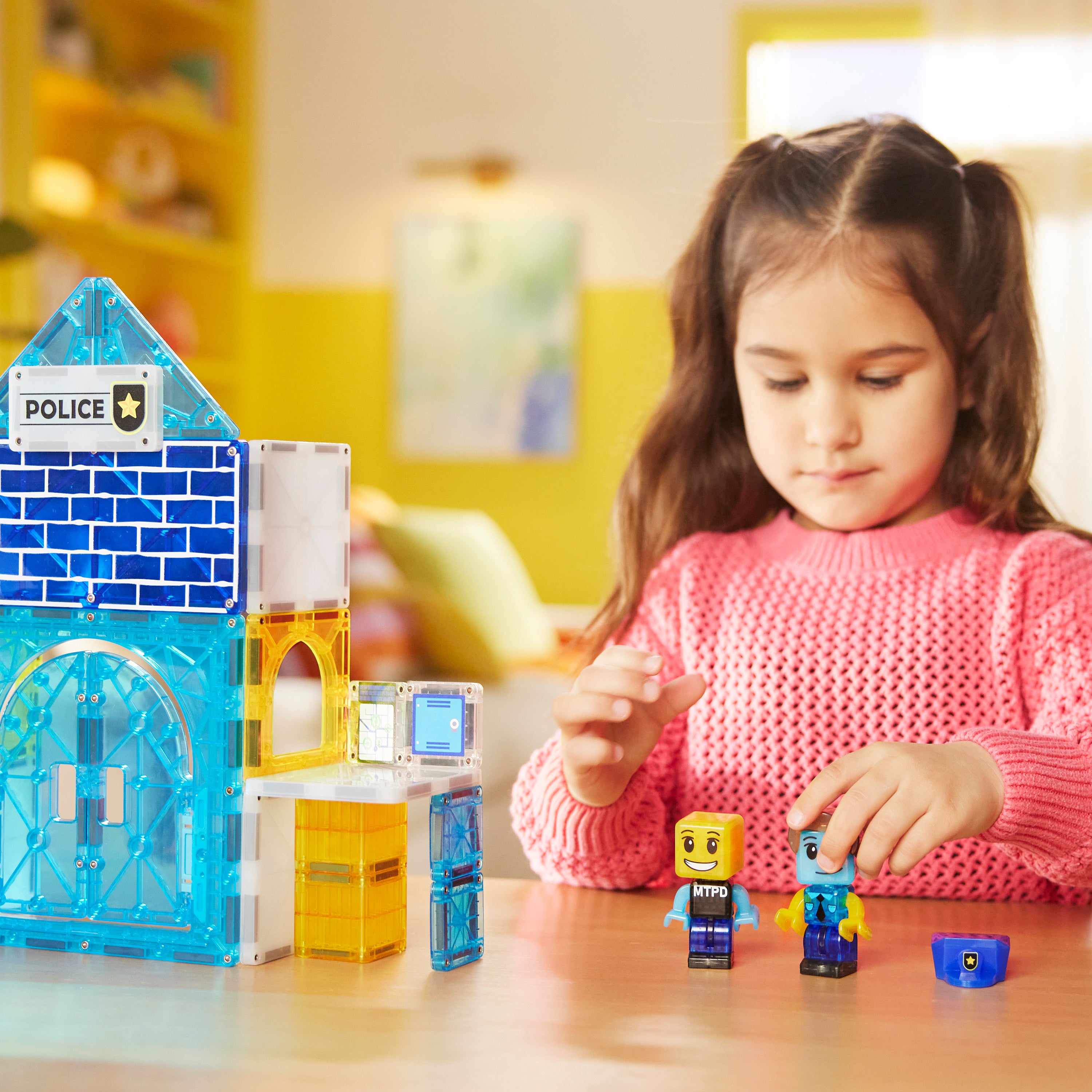 MAGNA-TILES® Police Station met microMAGS (35 stuks)