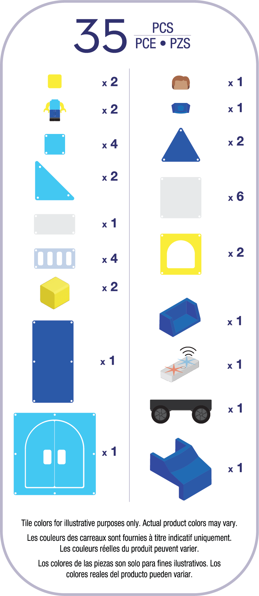MAGNA-TILES® Police Station met microMAGS (35 stuks)