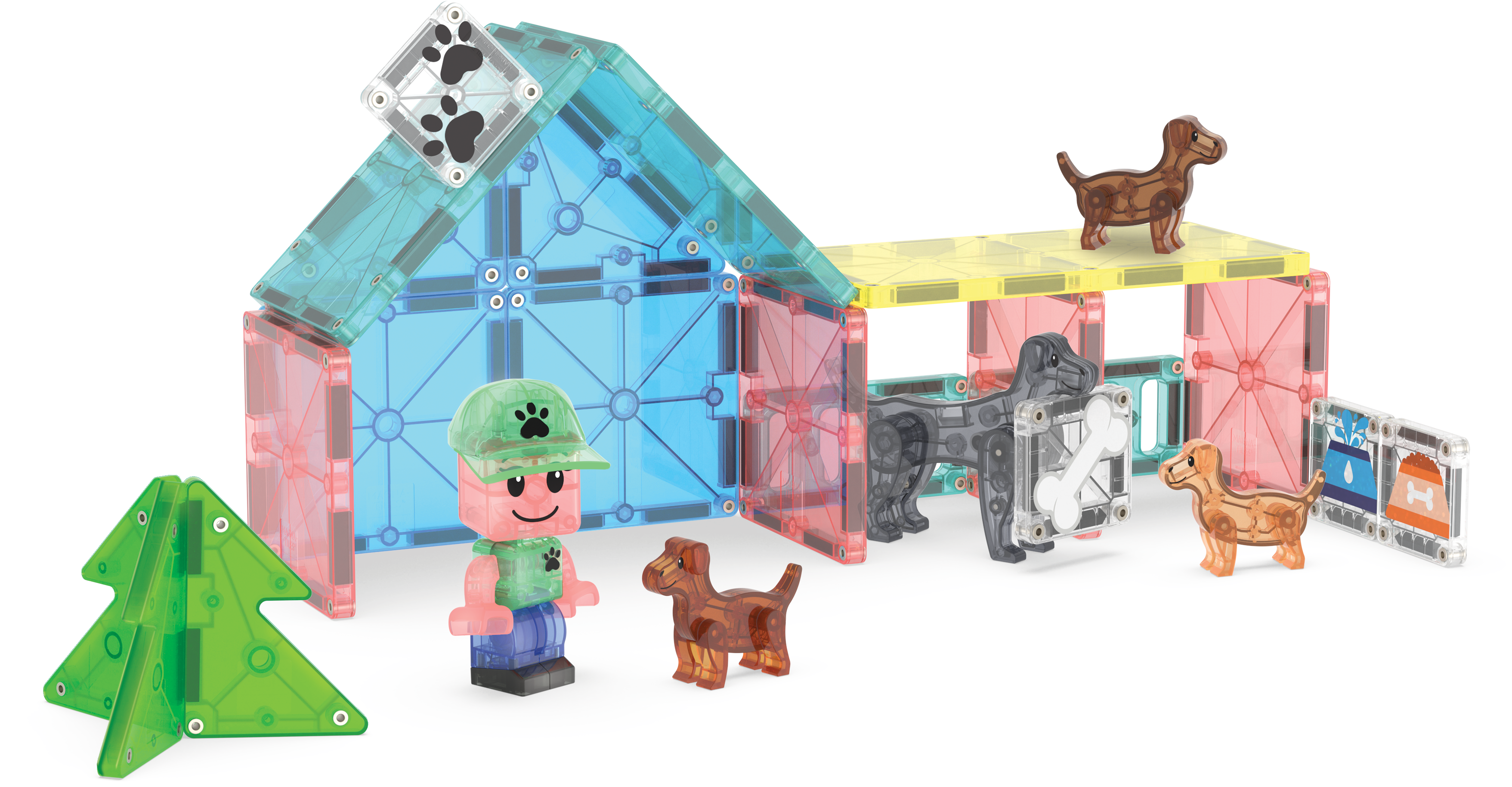 MAGNA-TILES® Puppy Park met microMAGS (27 stuks)