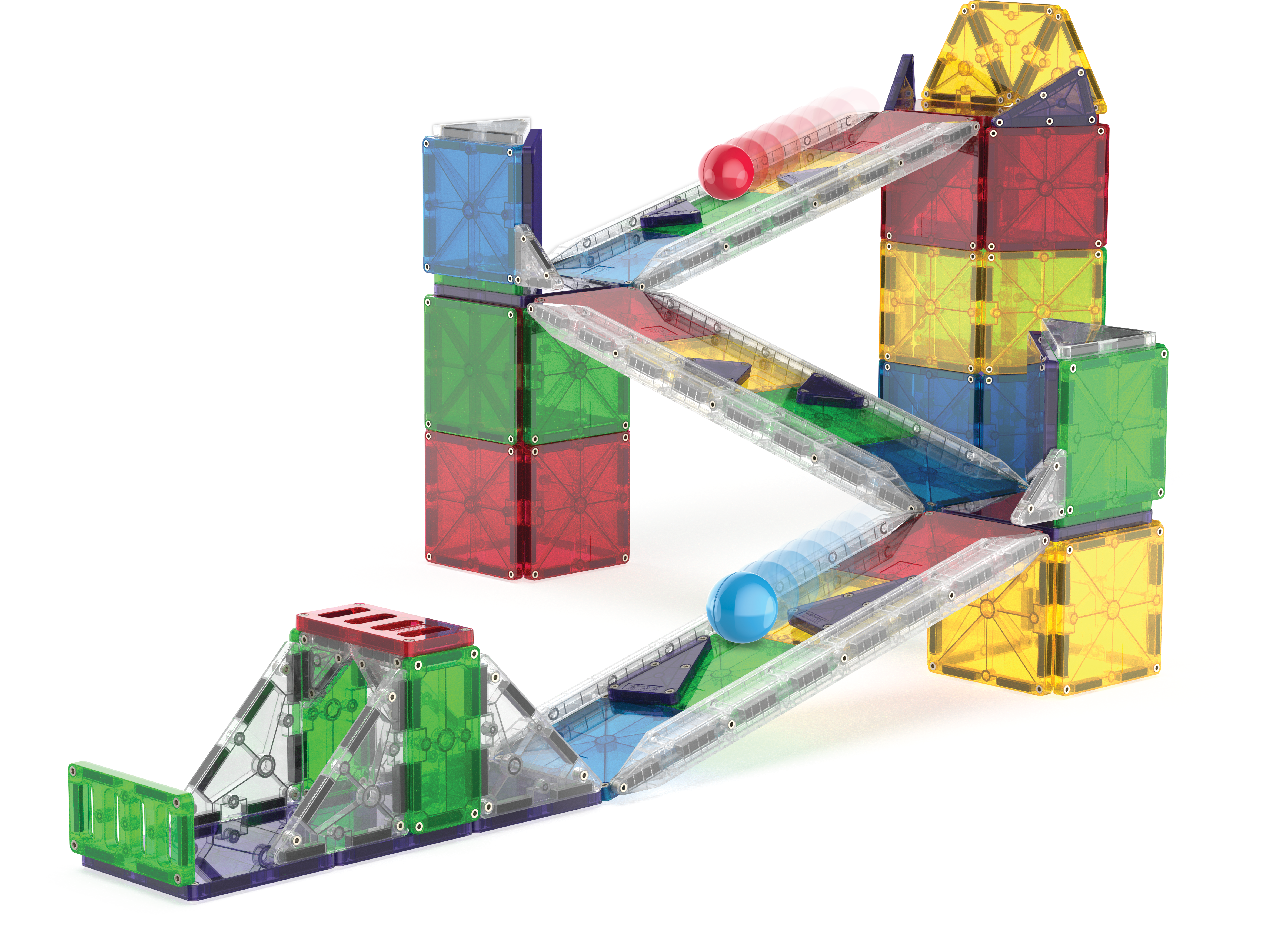 MAGNA-TILES® Rail Racers met microMAGS (90 stuks)