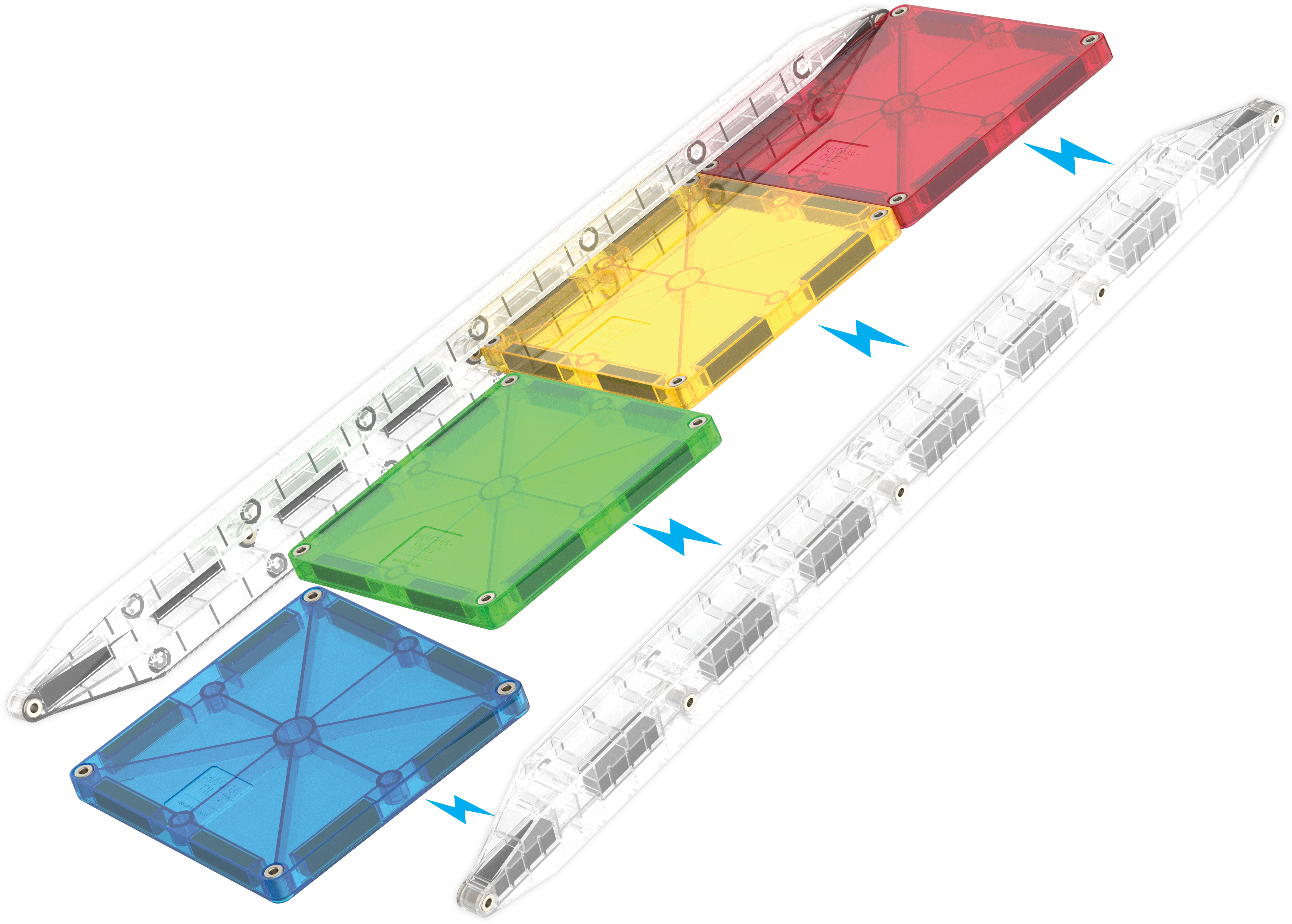 MAGNA-TILES® Rail Racers met microMAGS (90 stuks)