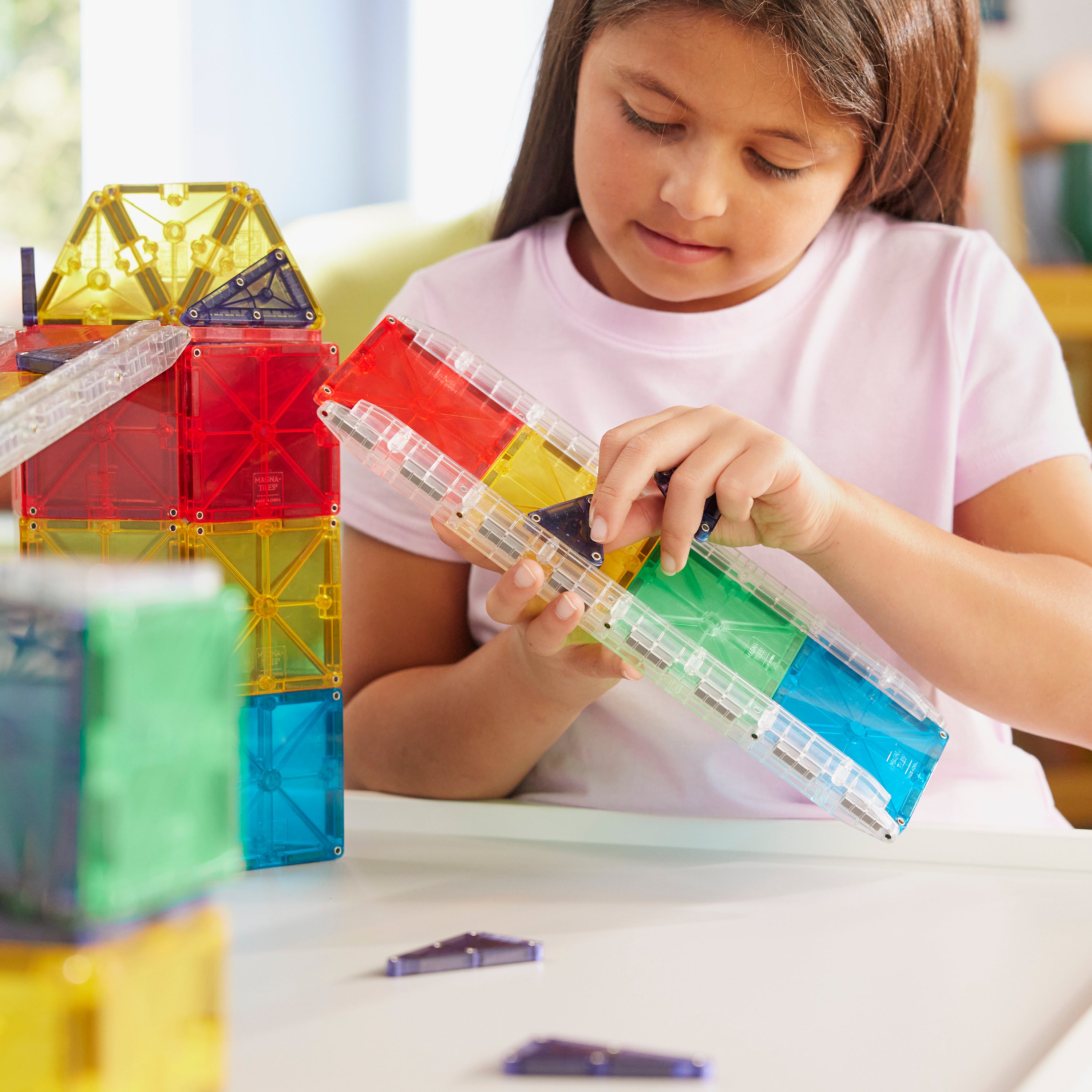 MAGNA-TILES® Rail Racers met microMAGS (90 stuks)